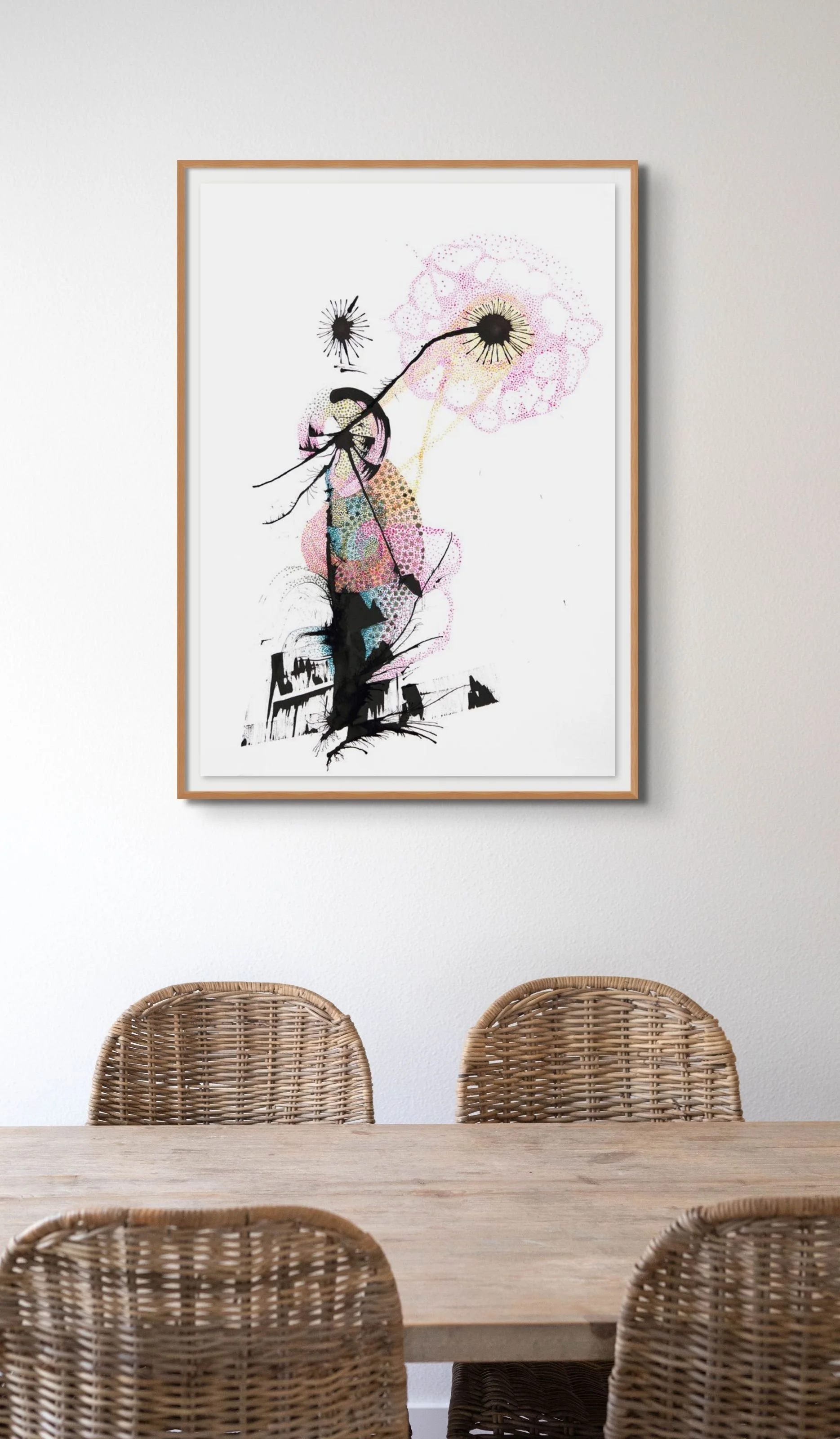  70 cm x 50 cm Ink on 300 g/m² Fabriano 5, HP watercolor paper 2020 