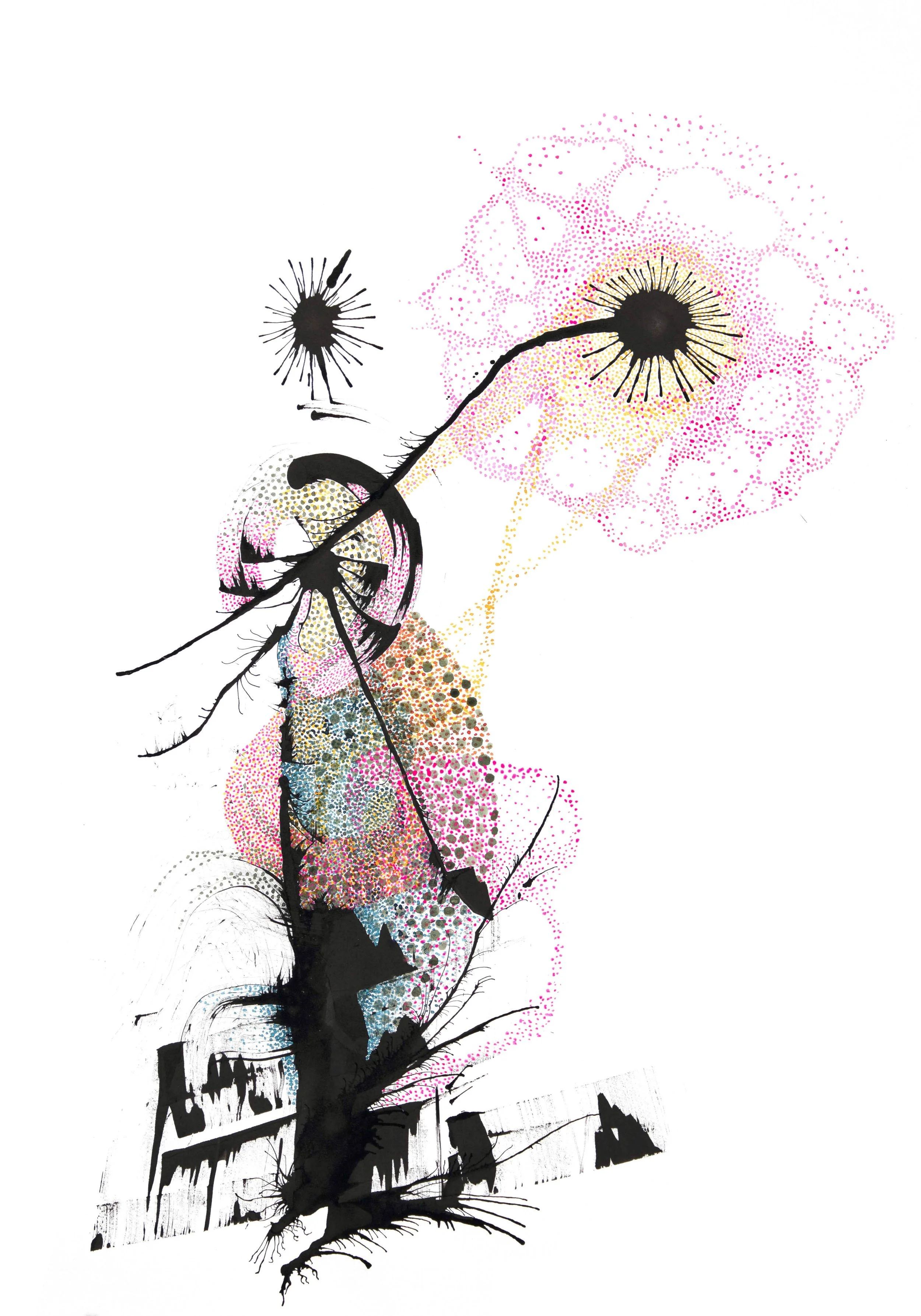  70 cm x 50 cm Ink on 300 g/m² Fabriano 5, HP watercolor paper 2020 