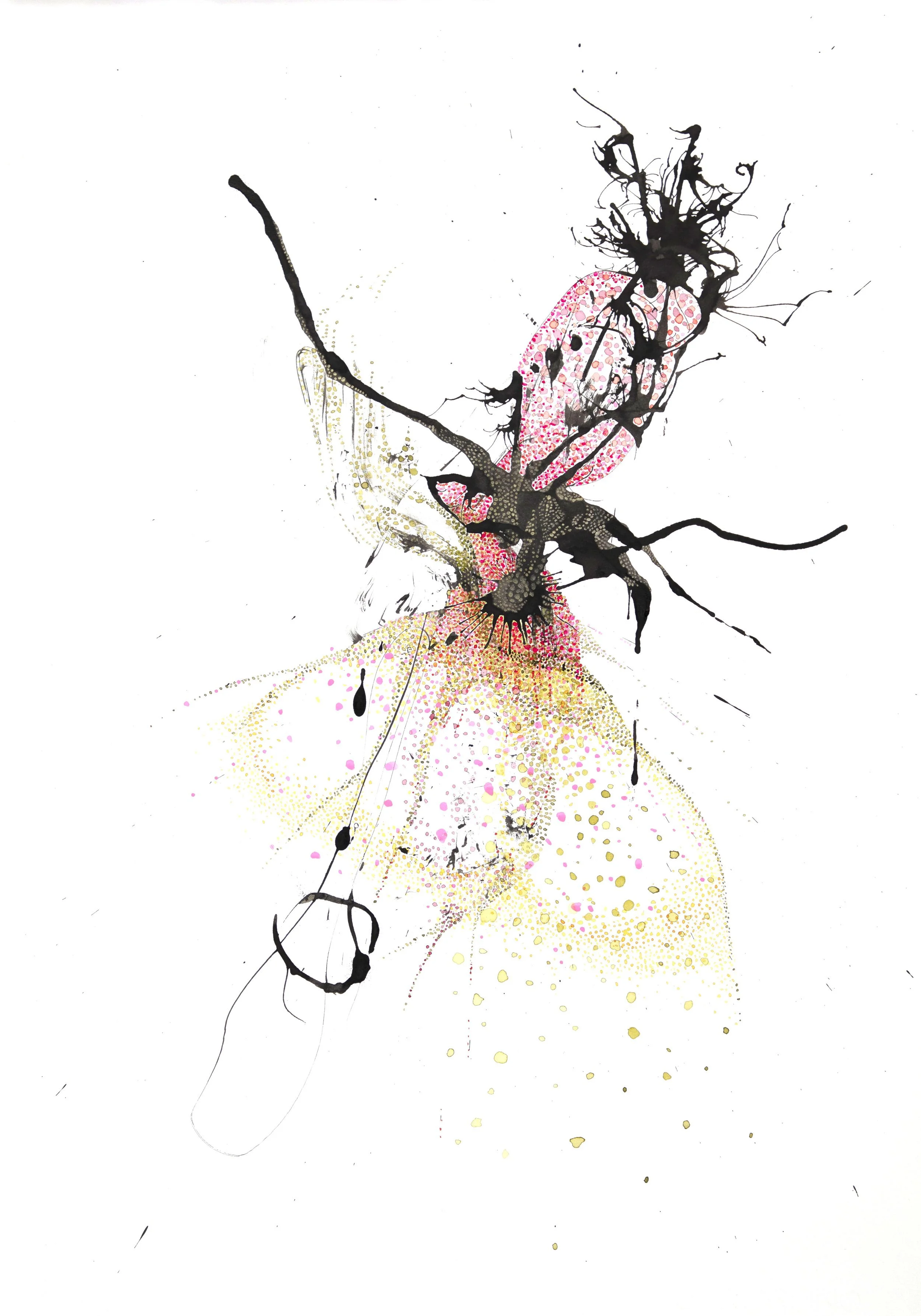  70 cm x 50 cm Ink on 300 g/m² Fabriano 5, HP, watercolor paper 2021 