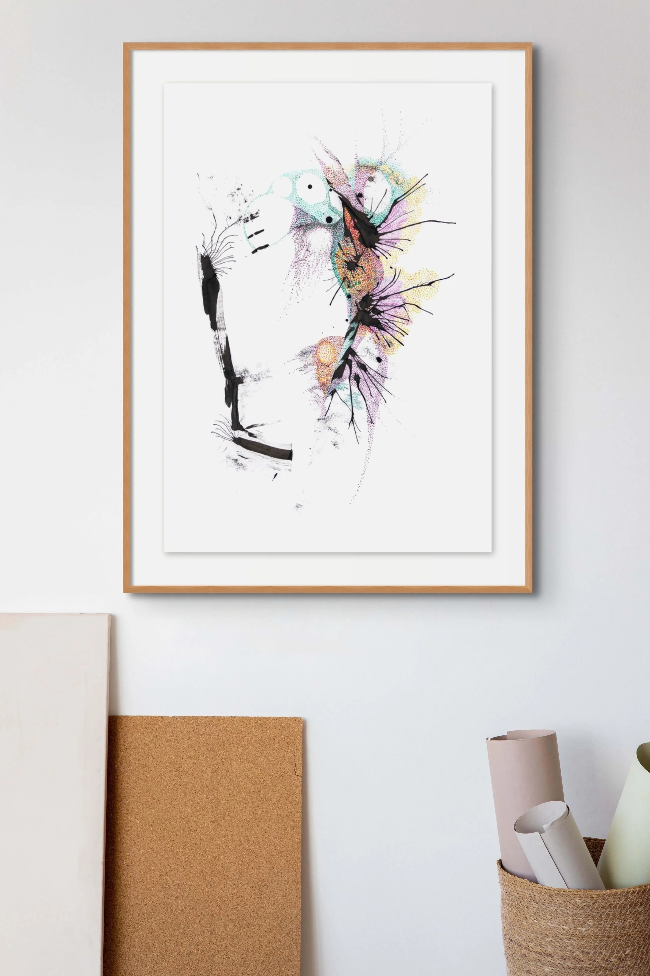  70 cm x 50 cm Ink on 300 g/m² Fabriano 5, HP, watercolor paper 2021 
