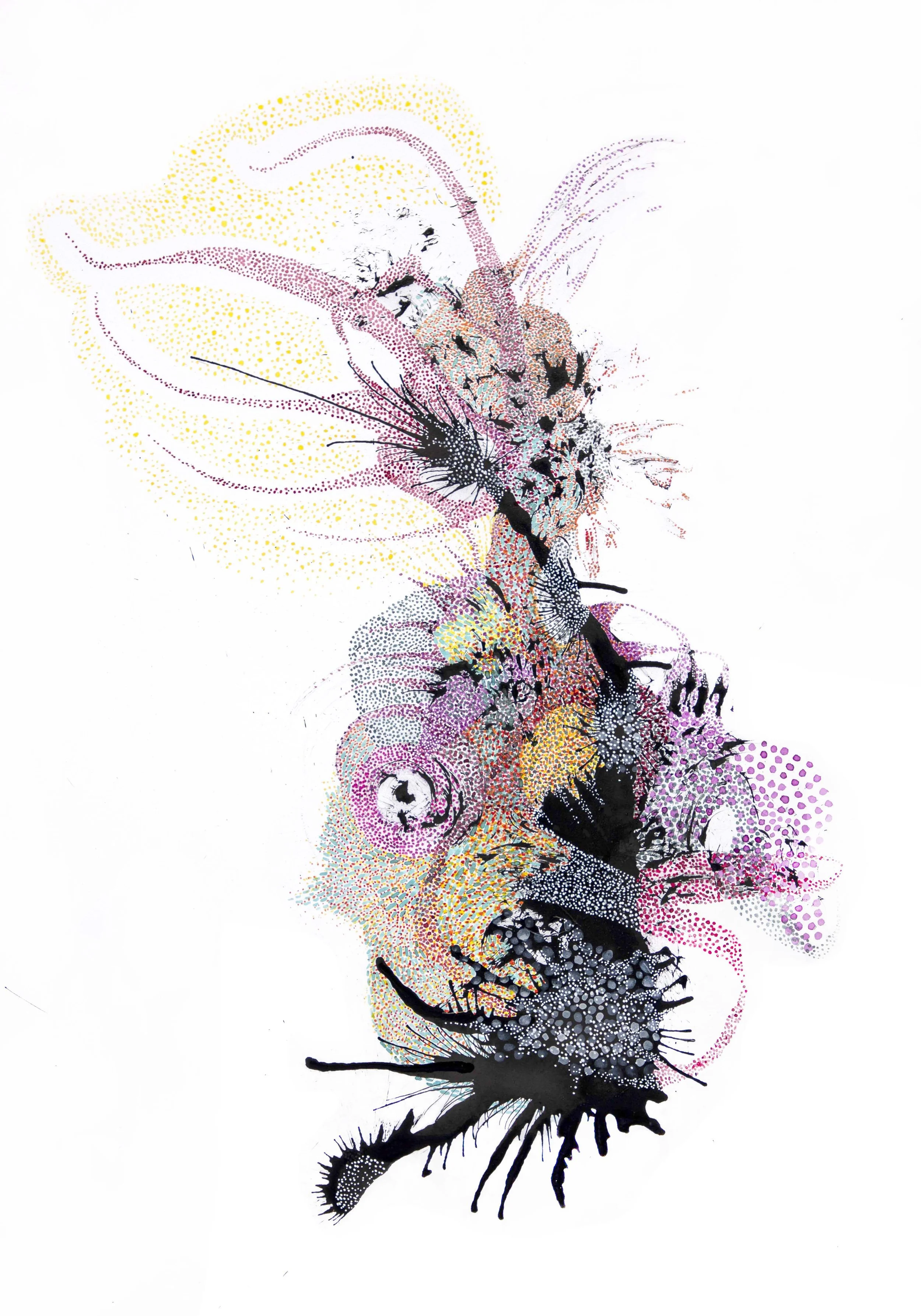  70 cm x 50 cm Ink on 300 g/m² Fabriano 5, HP, watercolor paper 2021 