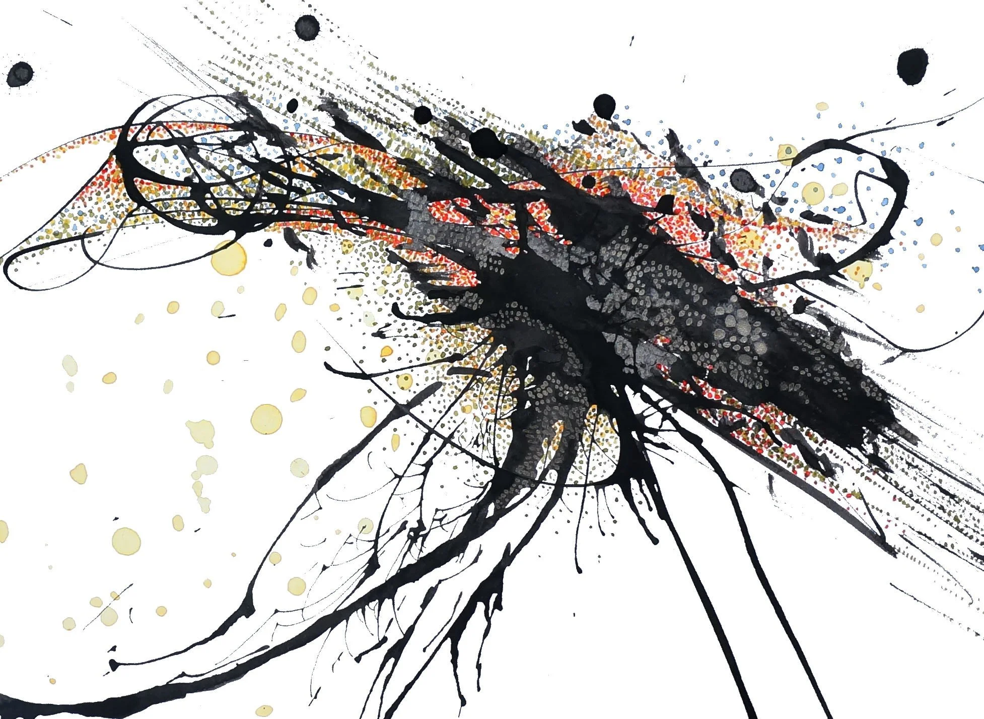  70 cm x 50 cm Ink on 300 g/m² Fabriano 5, HP, watercolor paper 2021 