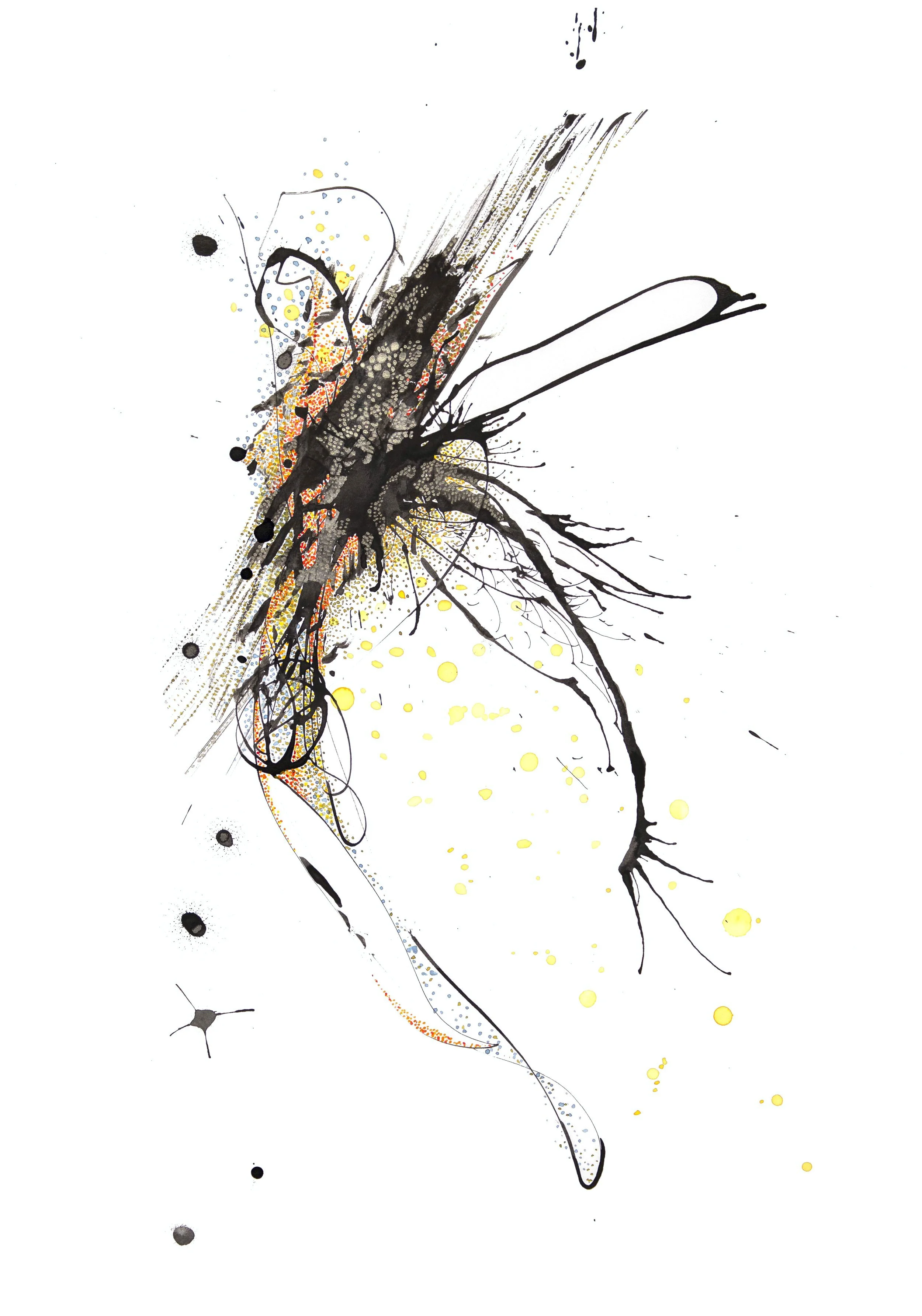  70 cm x 50 cm Ink on 300 g/m² Fabriano 5, HP, watercolor paper 2021 