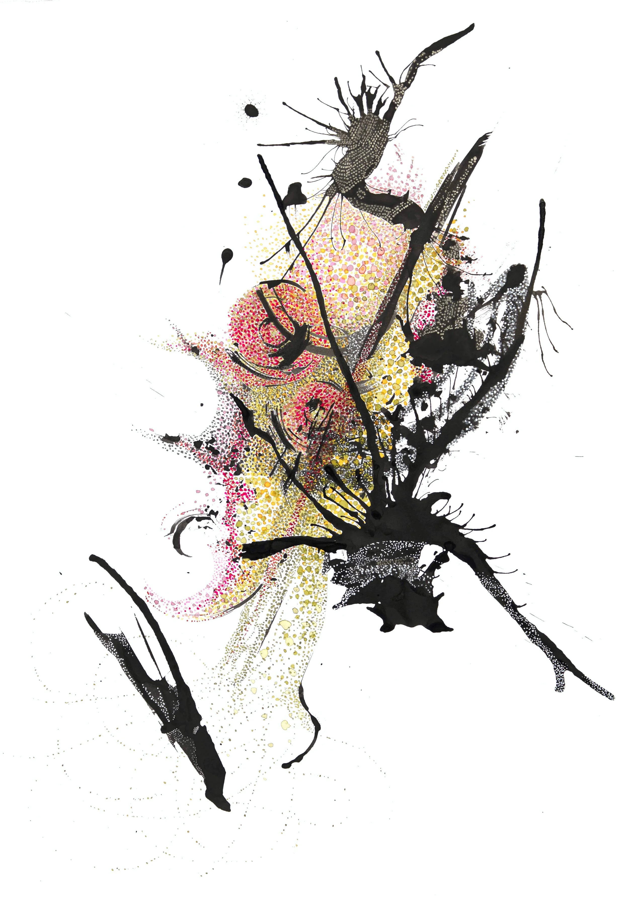  70 cm x 50 cm Ink on 300 g/m² Fabriano 5, HP, watercolor paper 2021 