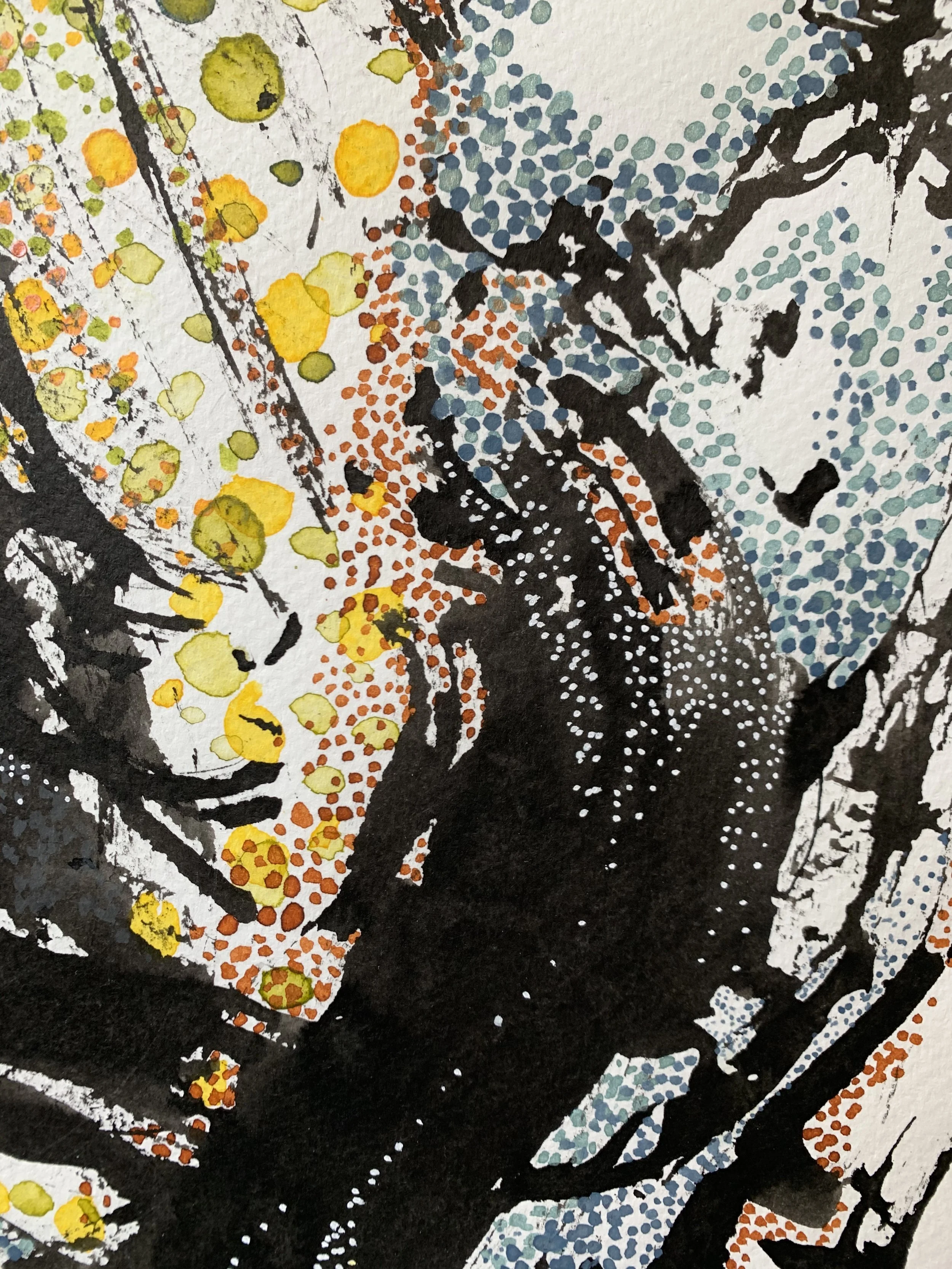  200 cm x 100 cm Ink on 300 g/m² Fabriano watercolor paper 2021 