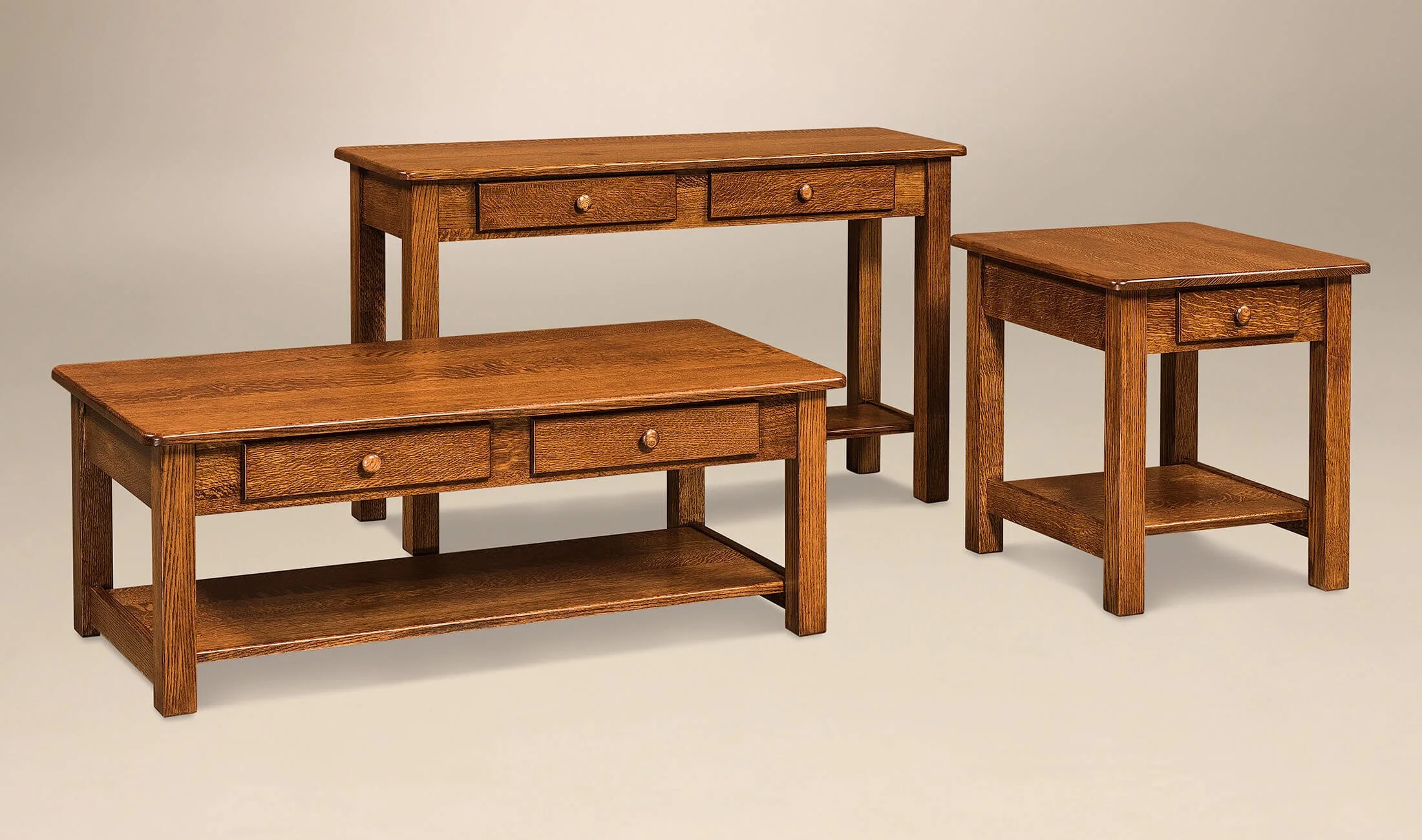 Contemporary Mission Tables by AJ's Furniture