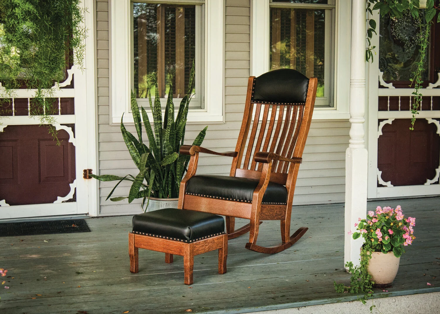 Rocking chair and ottoman by Buckeye Rockers