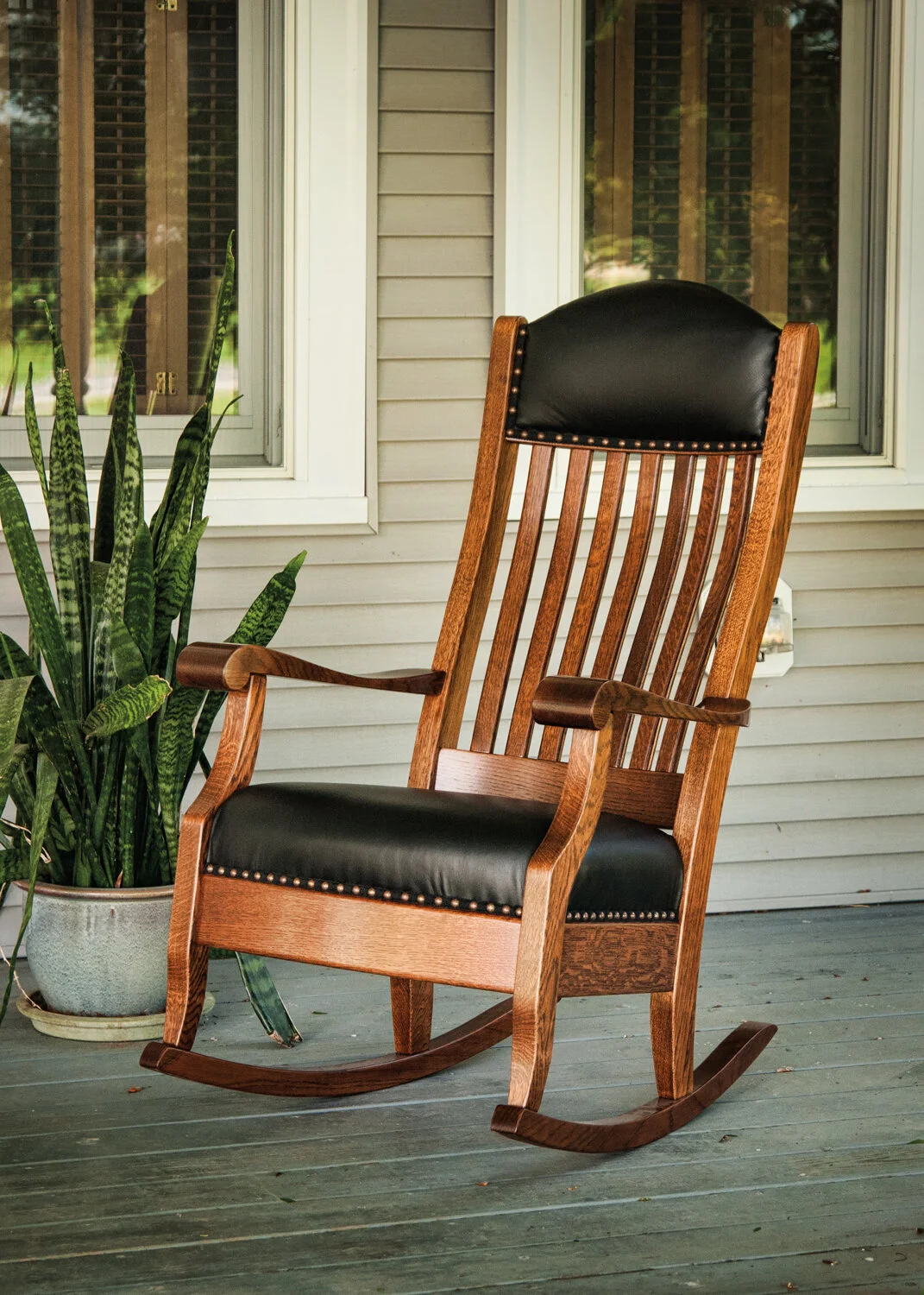 Leather Rocking Chair by Buckeye Rockers