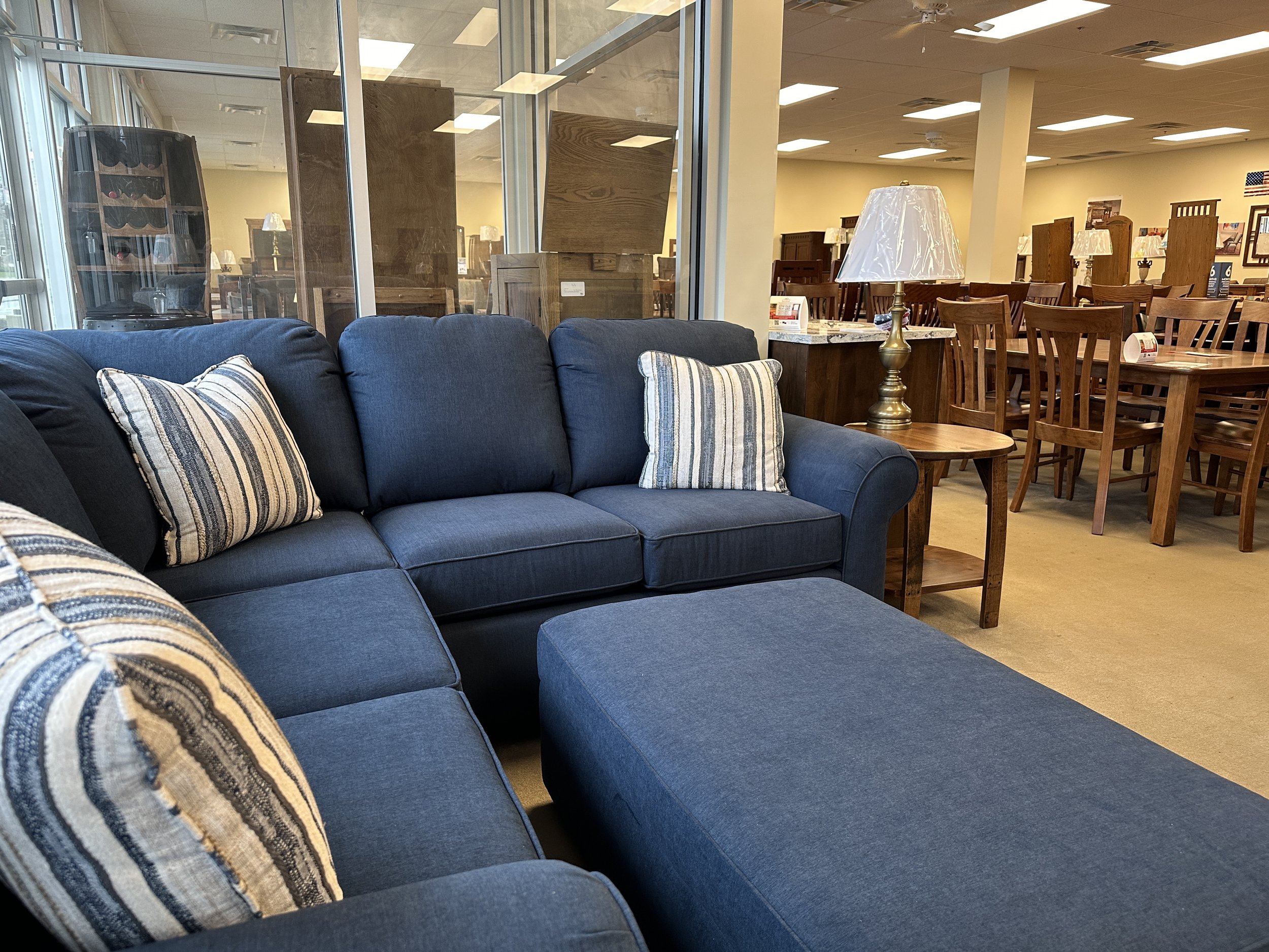 Blue Fabric Sectional