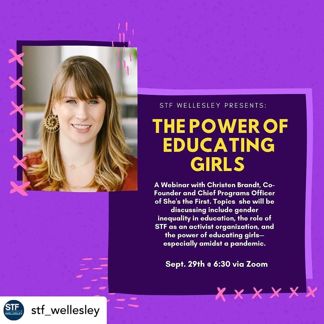 Feeling inspired from the #STFWeekofAction and want some small-group time with our Co-Founder &amp; Chief Programs Officer @cjbrandt? 🙋🏽&zwj;♀️ It&rsquo;s your lucky day!

Christen will be joining a webinar tomorrow with @stf_wellesley to chat all 