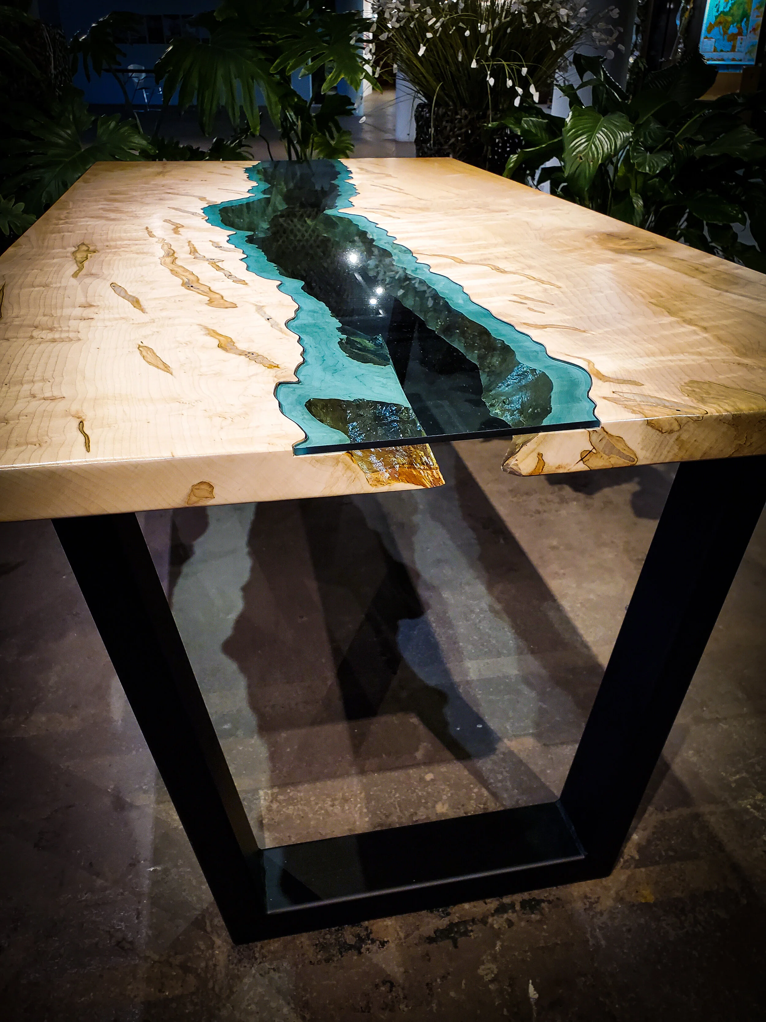 Glass River Dining Tables — Dave Crider Designs