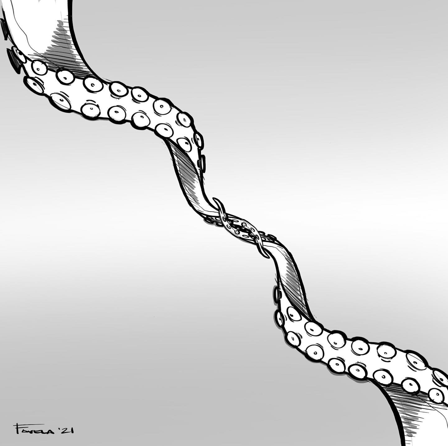 #Inktober day 26 (prompt Connect)
.
.
.
.
#inktober2021 #inktoberprompts #inktober2021connect #digitaldoodle #sketch #draw #sketches #sketchaday #connect #procreateartwork #octopus🐙