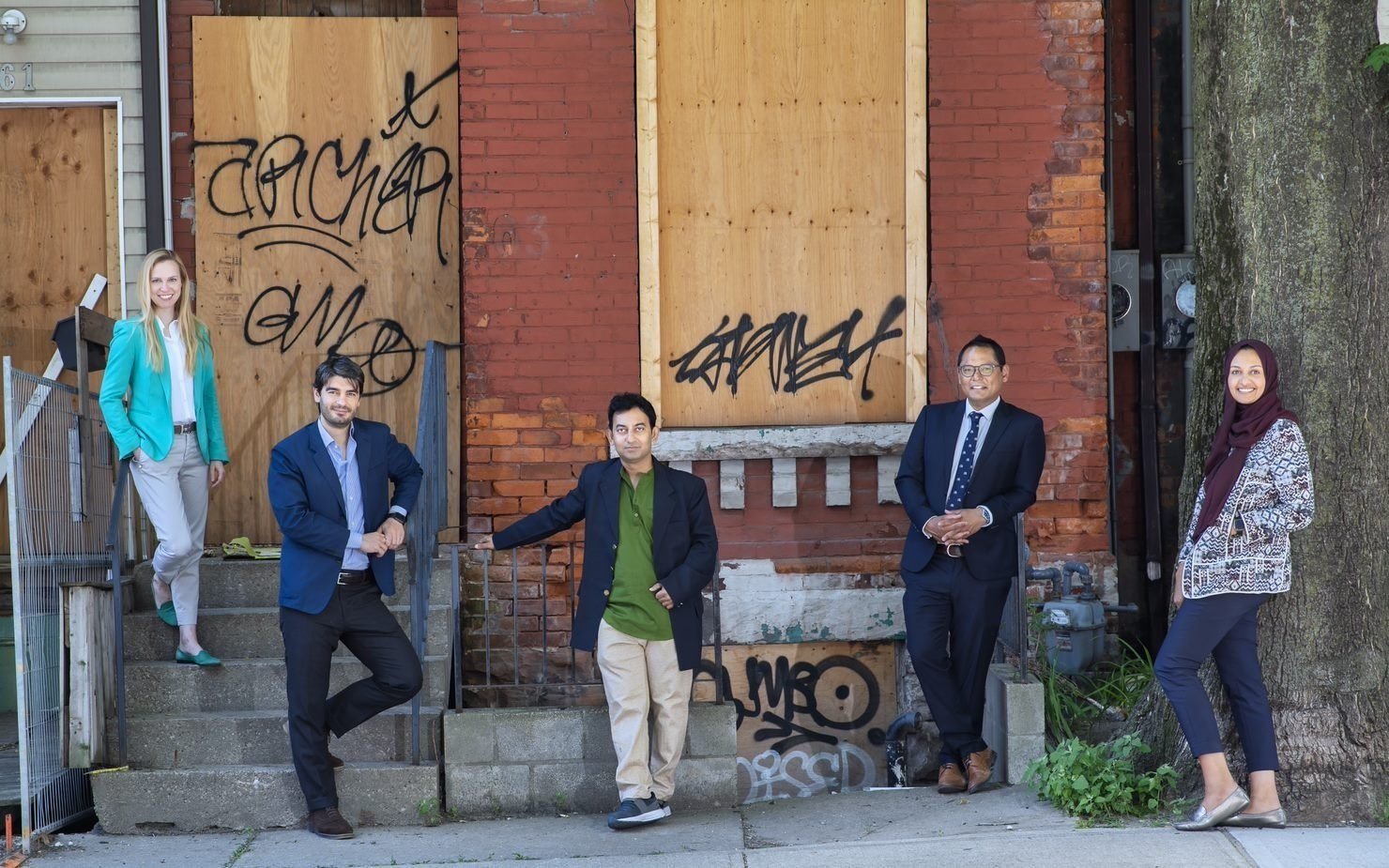 Orthopaedic Fellows 2021-22 L to R: Madeleine Willegger, Carlo Iorio, James Deeptiman; Neil Segaren, Amna Baljoun