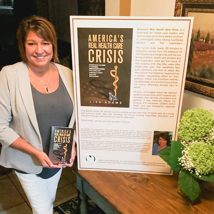 Nurse Lisa Adams, Owner of Spirit of Namaste and Author of America’s REAL Healthcare Crisis.