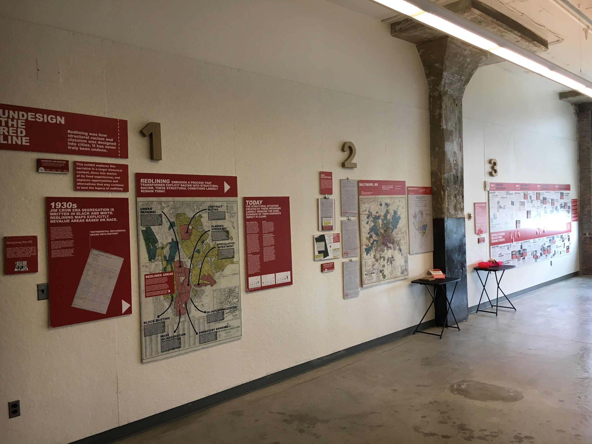 "Undesign the Redline" exhibit, Designing the WE, Baltimore, 2017
