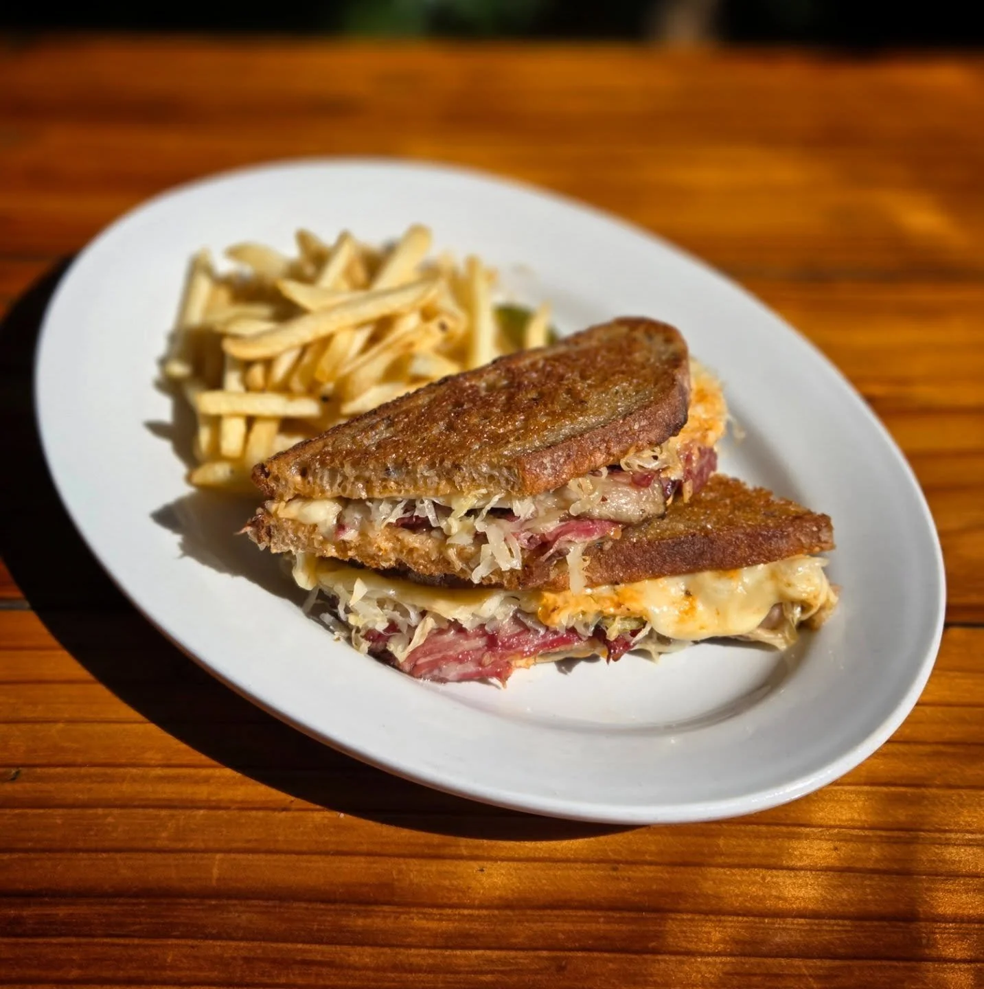 Meet your new St. Patrick&rsquo;s Day obsession 🍀 This Reuben is shamrockin&rsquo; your taste buds in all the right ways. Stacked with juicy corned beef, melty Jarlsberg, tangy sauerkraut, and Russian dressing on perfectly buttered rye. Come get luc