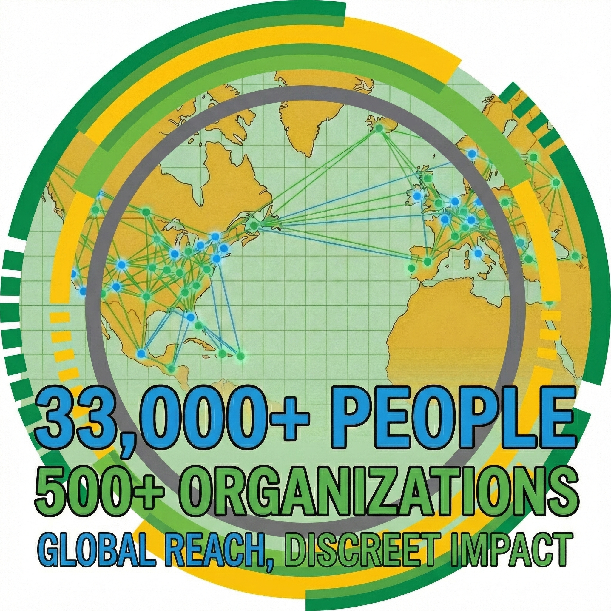 supported 500+ organizations across North America and Europe  delivered education to 33,000+ people  conducted research with 17,000+ participants