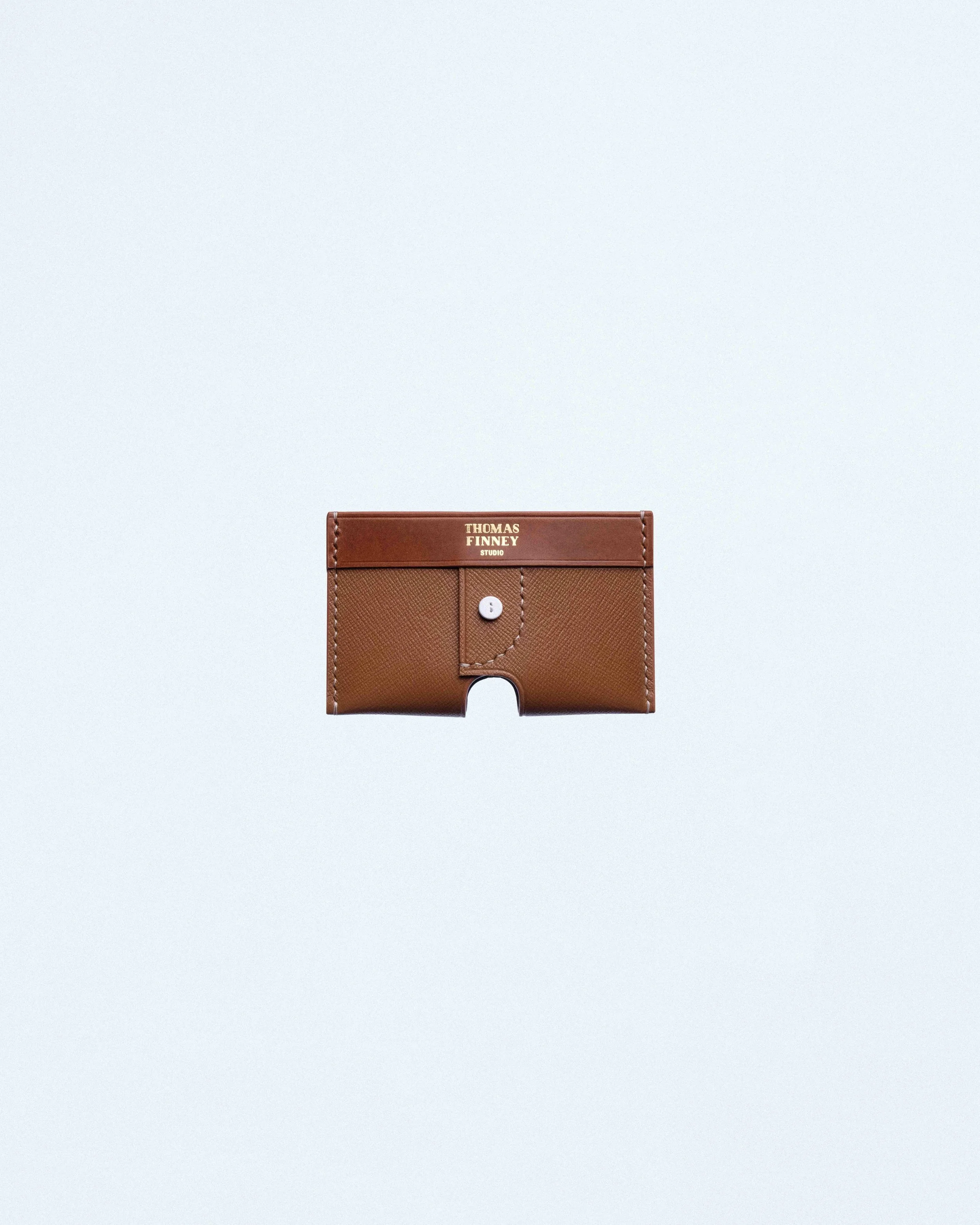 Boxer Card Case in Brown Chevre