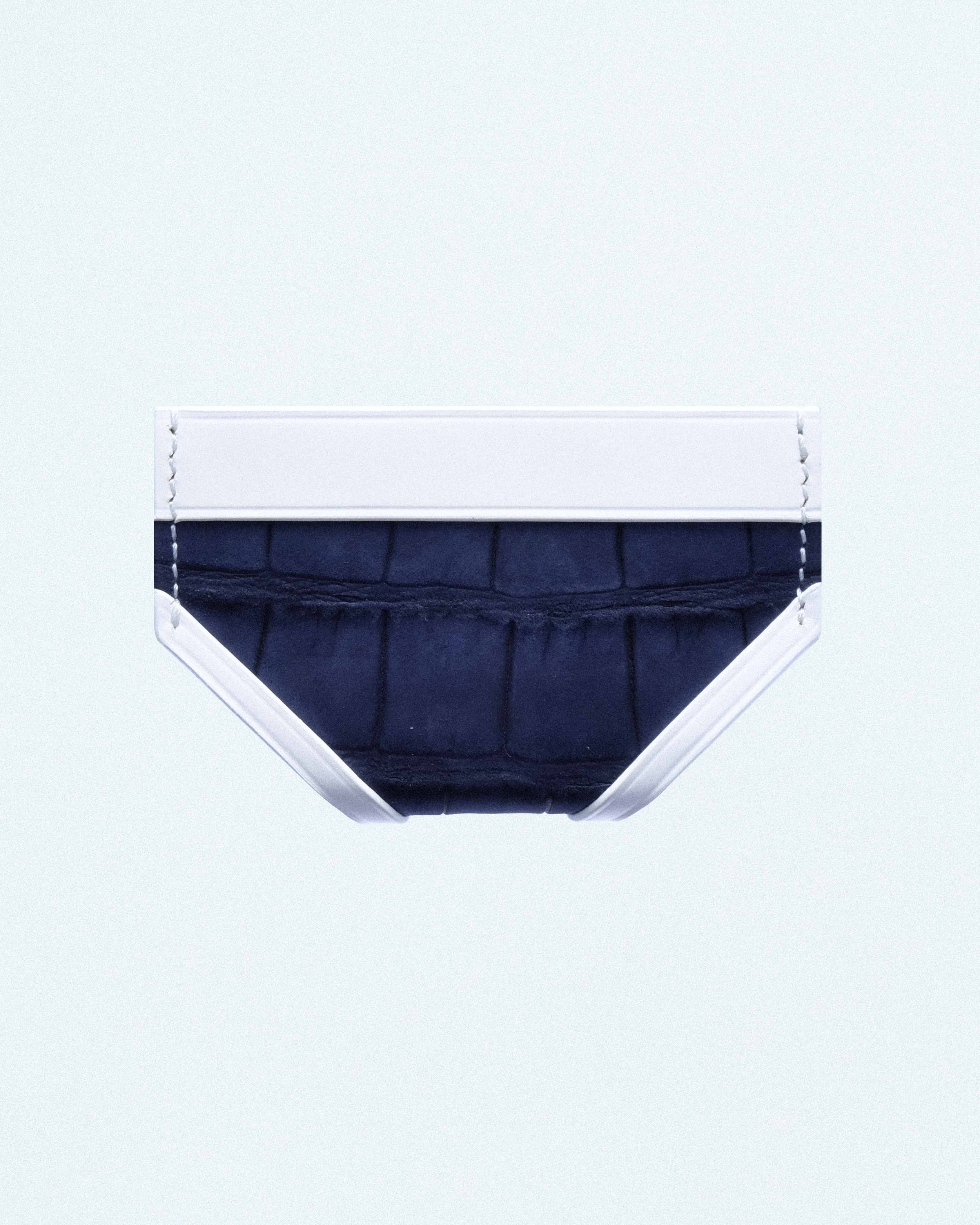 BRIEF CARD CASE IN BLUE SUEDE CROCODILE WITH WHITE TRIM-4.jpg