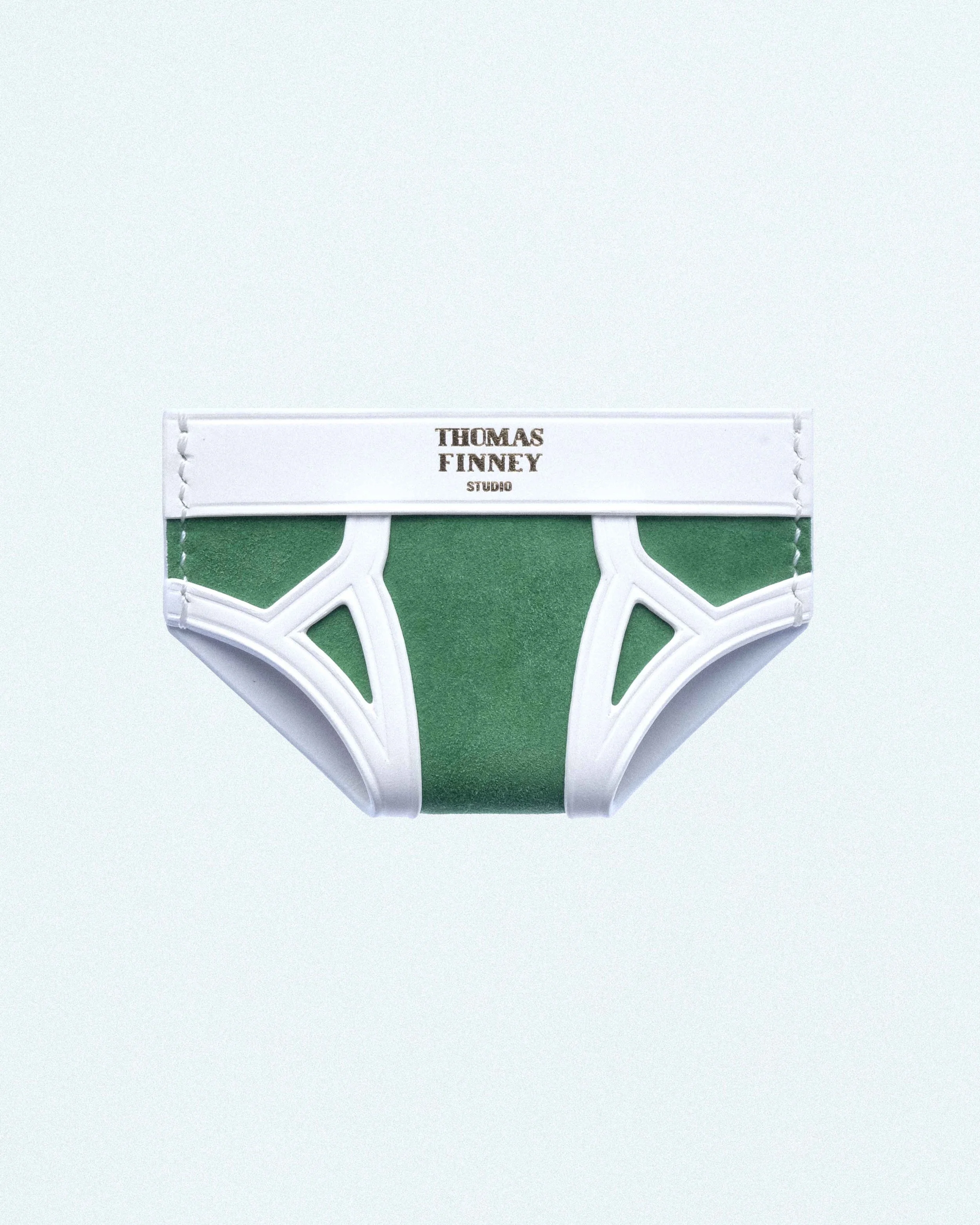 BRIEF CARD CASE IN GREEN SUEDE WITH WHITE TRIM-3.jpg
