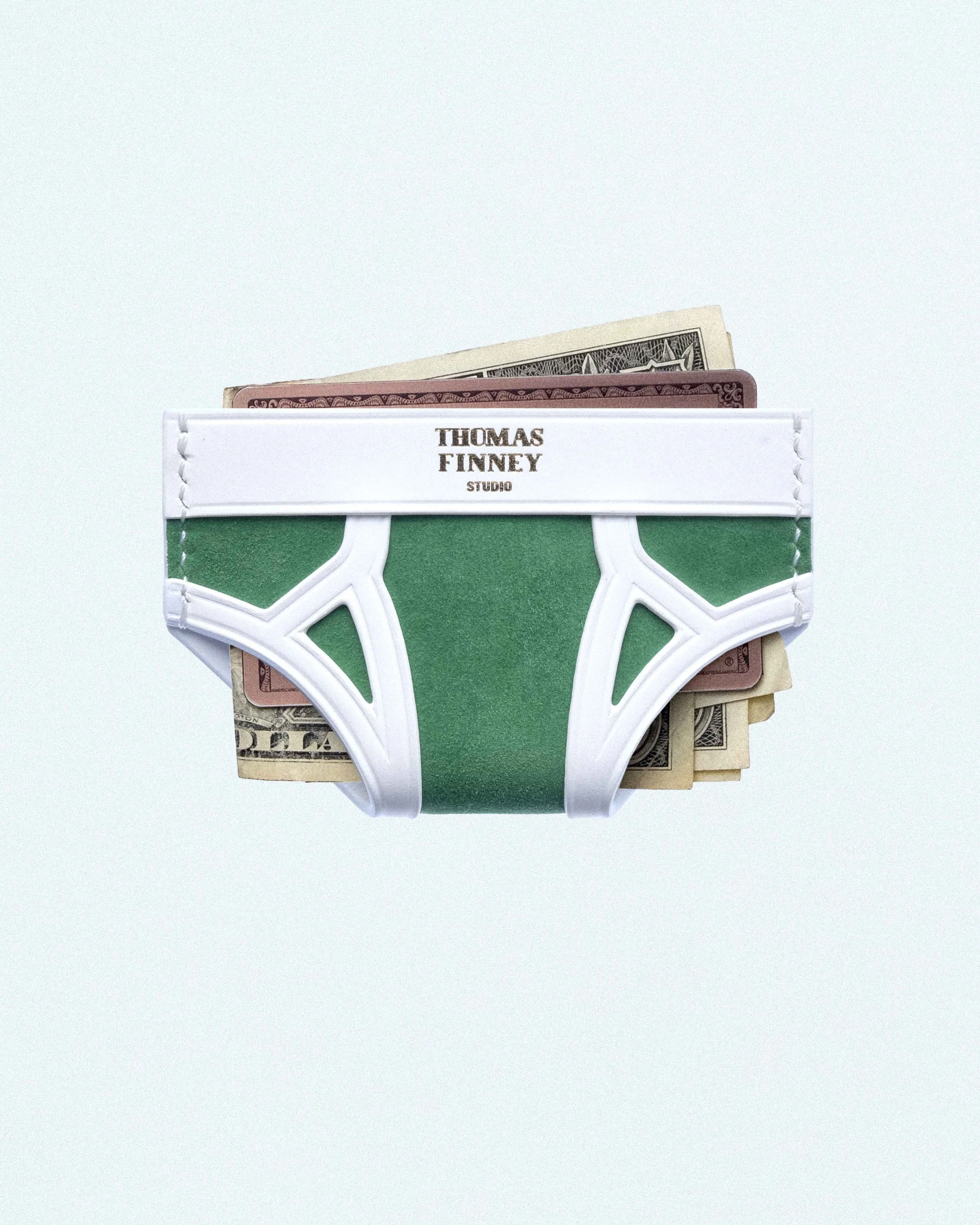 BRIEF CARD CASE IN GREEN SUEDE WITH WHITE TRIM-1.jpg