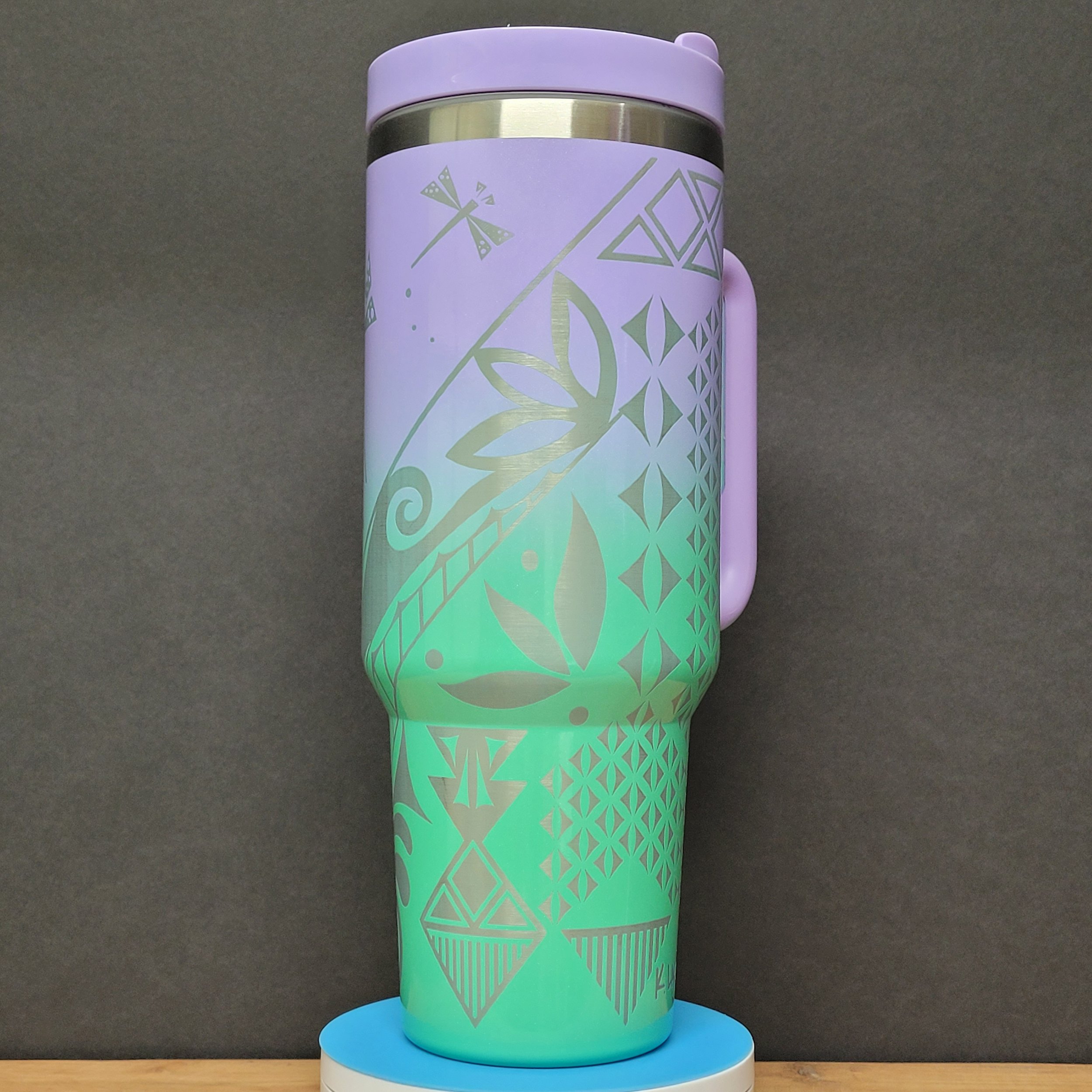 Fairyland Green Pueblo Dragonfly Pottery Full Wrap