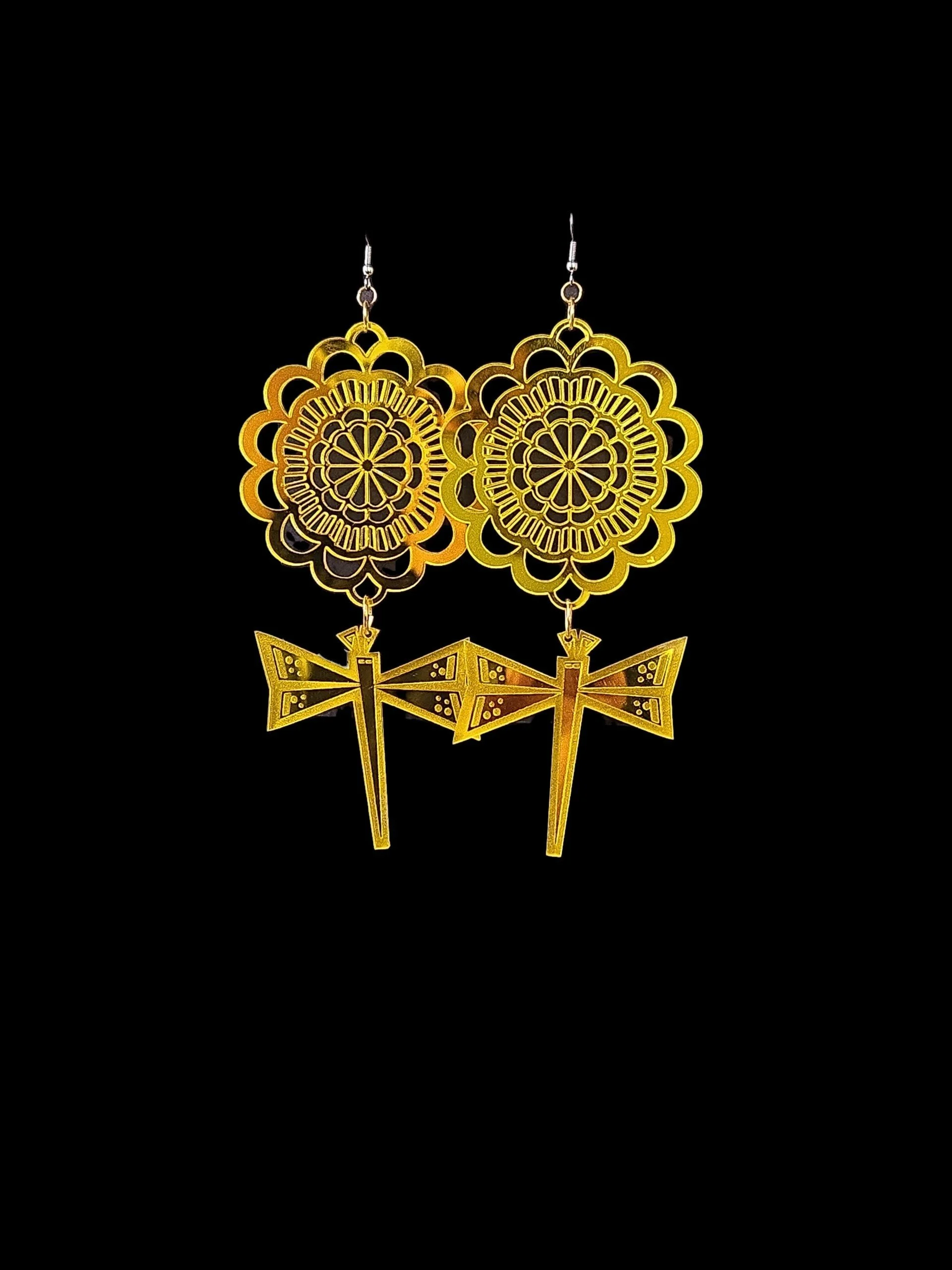Golden Mirrored Pueblo Floral (Big Sister)