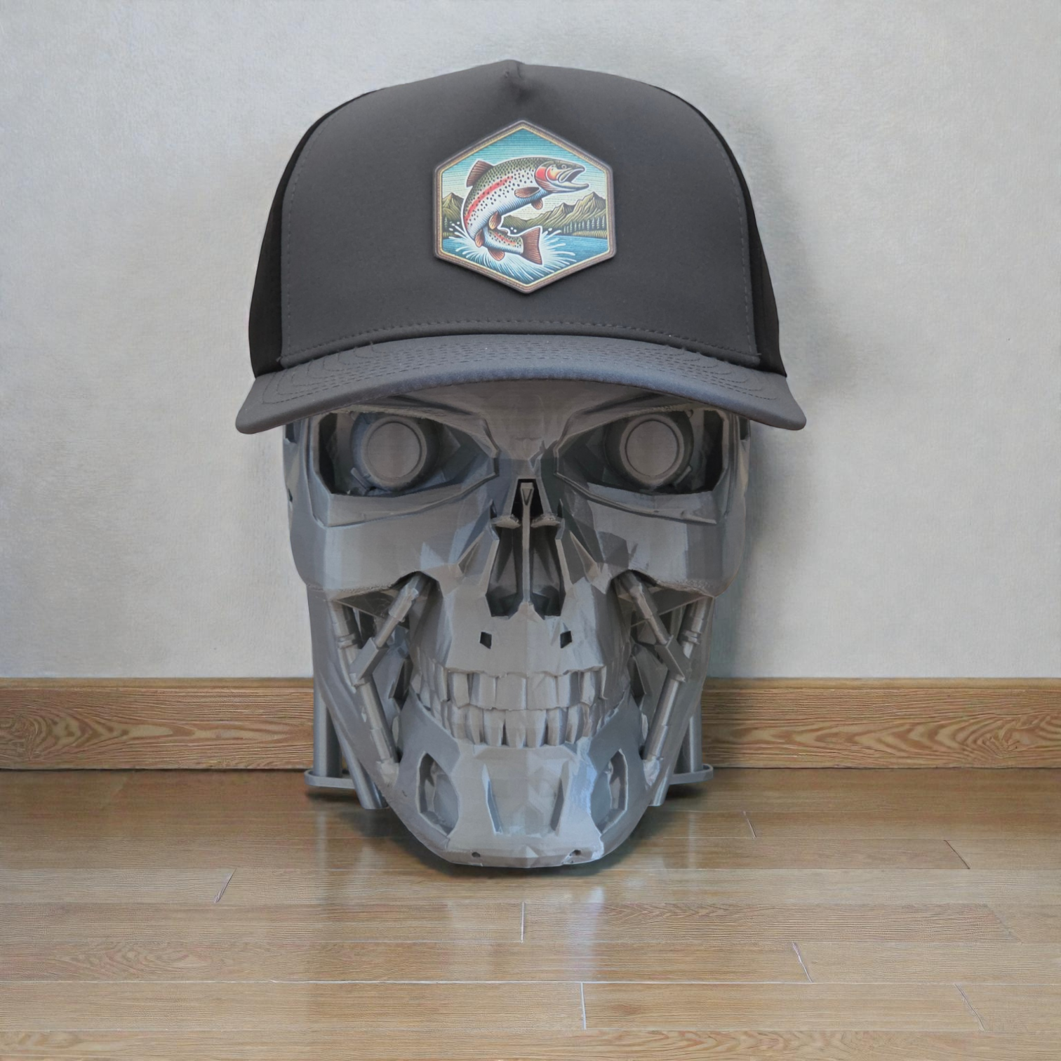 5-Panel Hat with UV Printed Rainbow Trout Patch