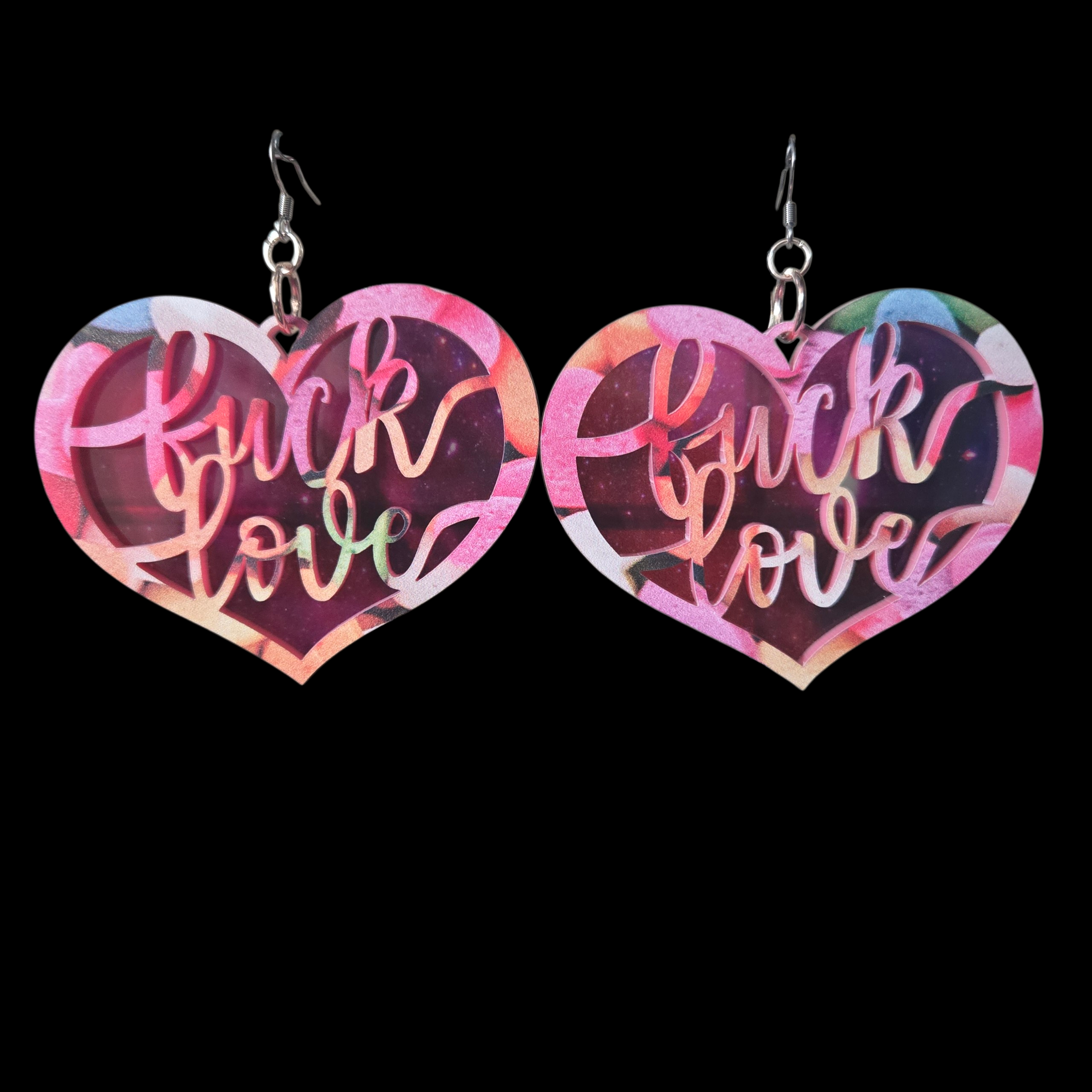 Overlayed Candy Hearts Fnck Love