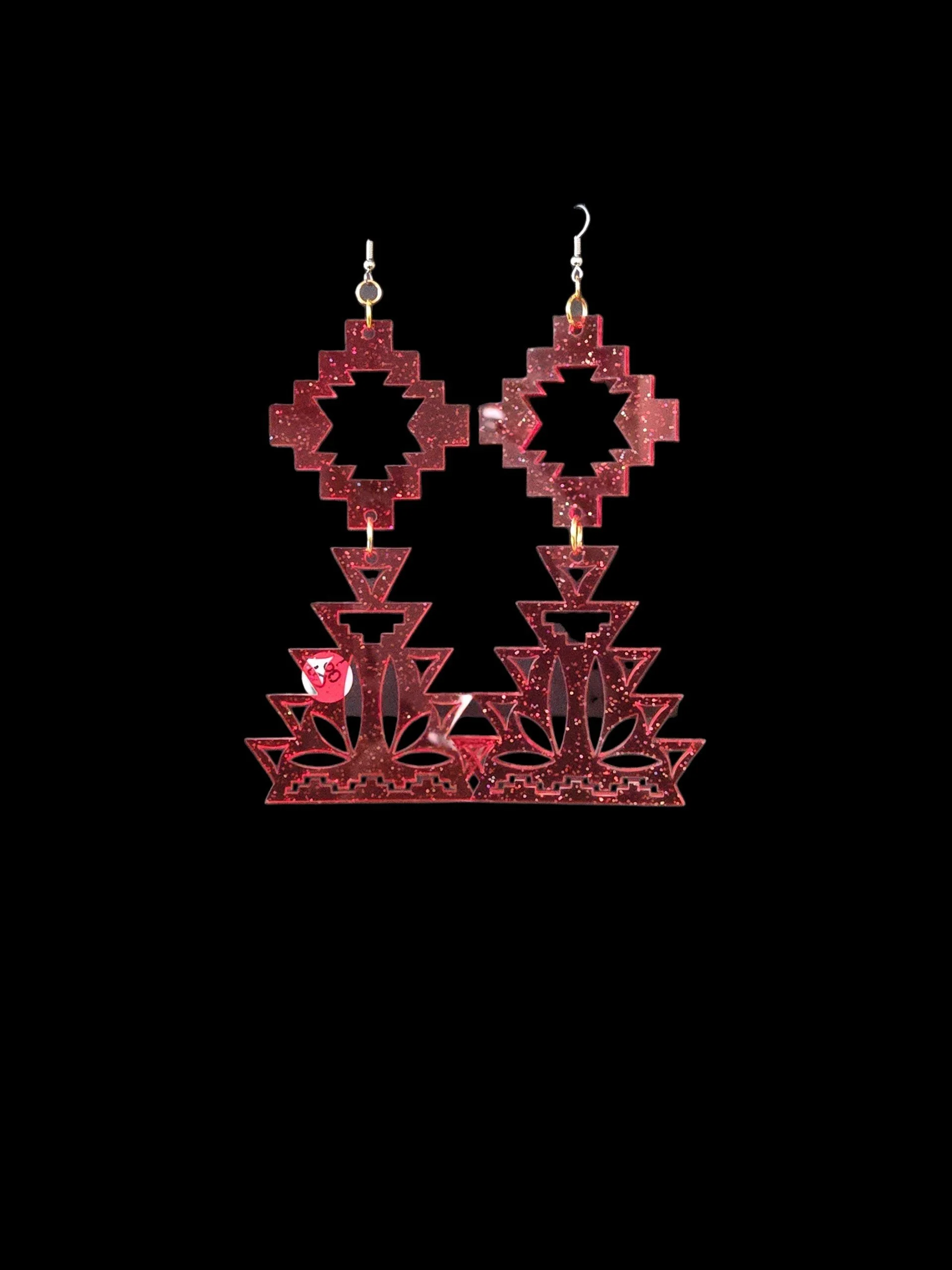 Red Jelly Glitter Pueblo Kiva Steps