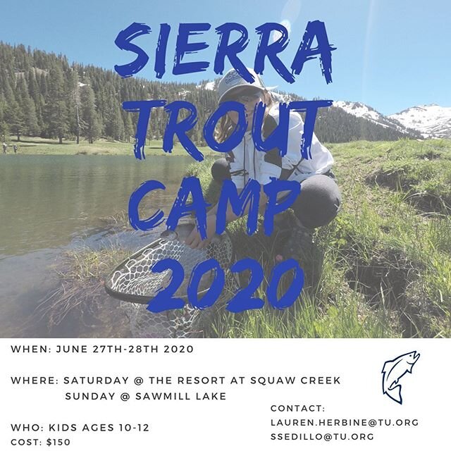 Applications for our 2020 Trout Camp are live! Email lauren.herbine@tu.org for the application. Space is limited to 20 campers, so getting your application in early is your best chance for a spot! Don&rsquo;t miss out on this premier opportunity for 