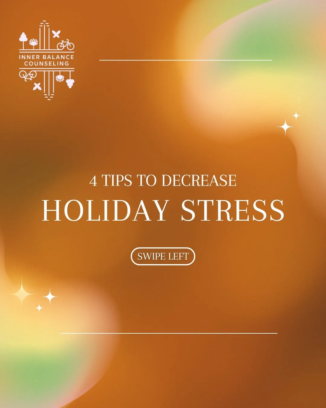 The holidays can be a source of great joy and connection, and can trigger our stress responses. Swipe for 4 quick tips to decrease holiday stress so you can experience more alignment this week✨ What are your go-tos to help you find a moment of calm a