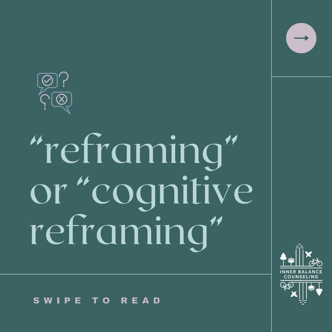 This week on therapy speak demystified we&rsquo;re talking reframing. What is it, what does it look like in practice, is it just repackaged toxic positivity? Swipe to learn more and leave a comment if there&rsquo;s a therapy speak phrase or concept y