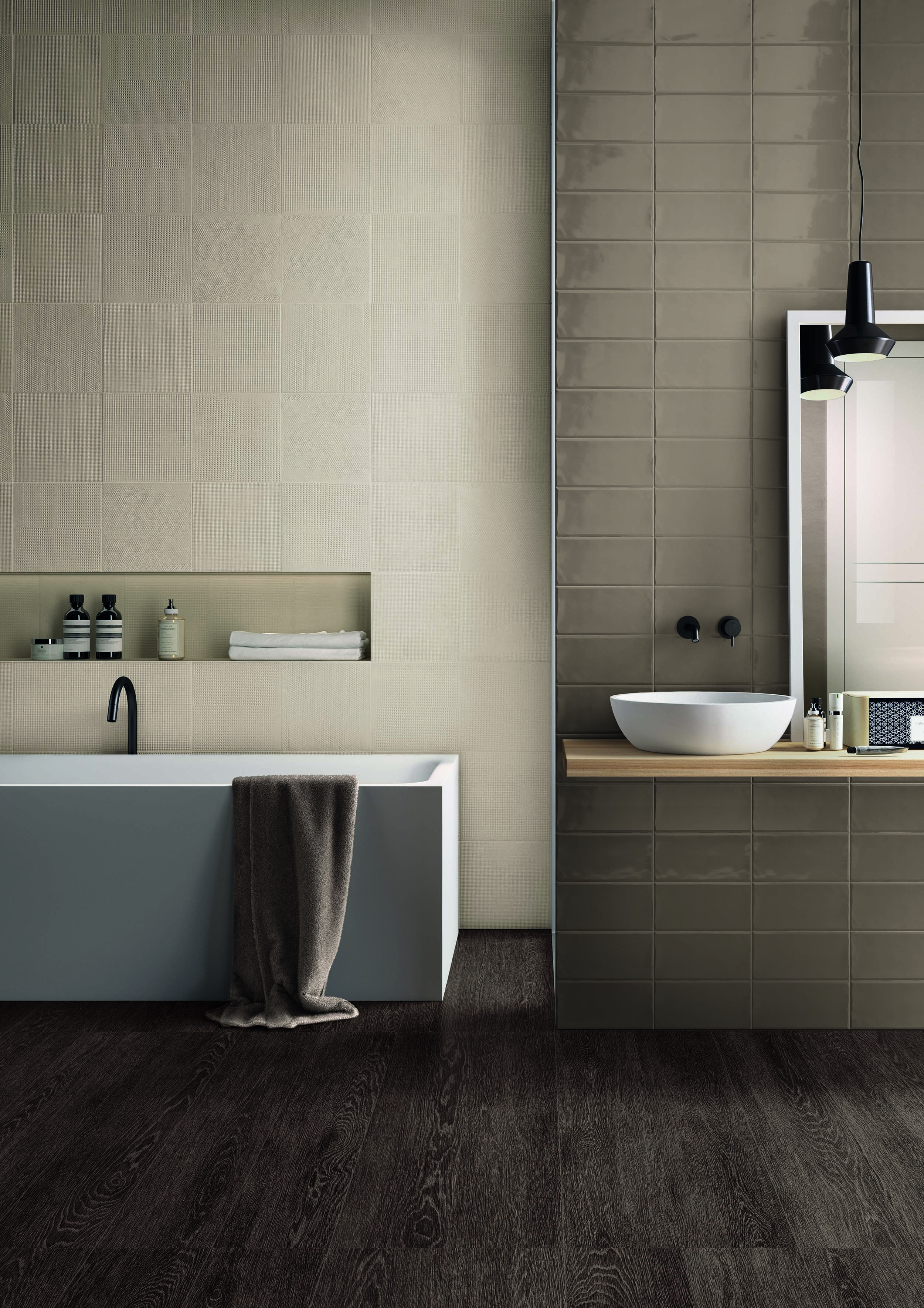 Tr3nd Brown 20x120 - Sand Needle 30x30 - Taupe 12,5x25 Amb Bagno.jpg