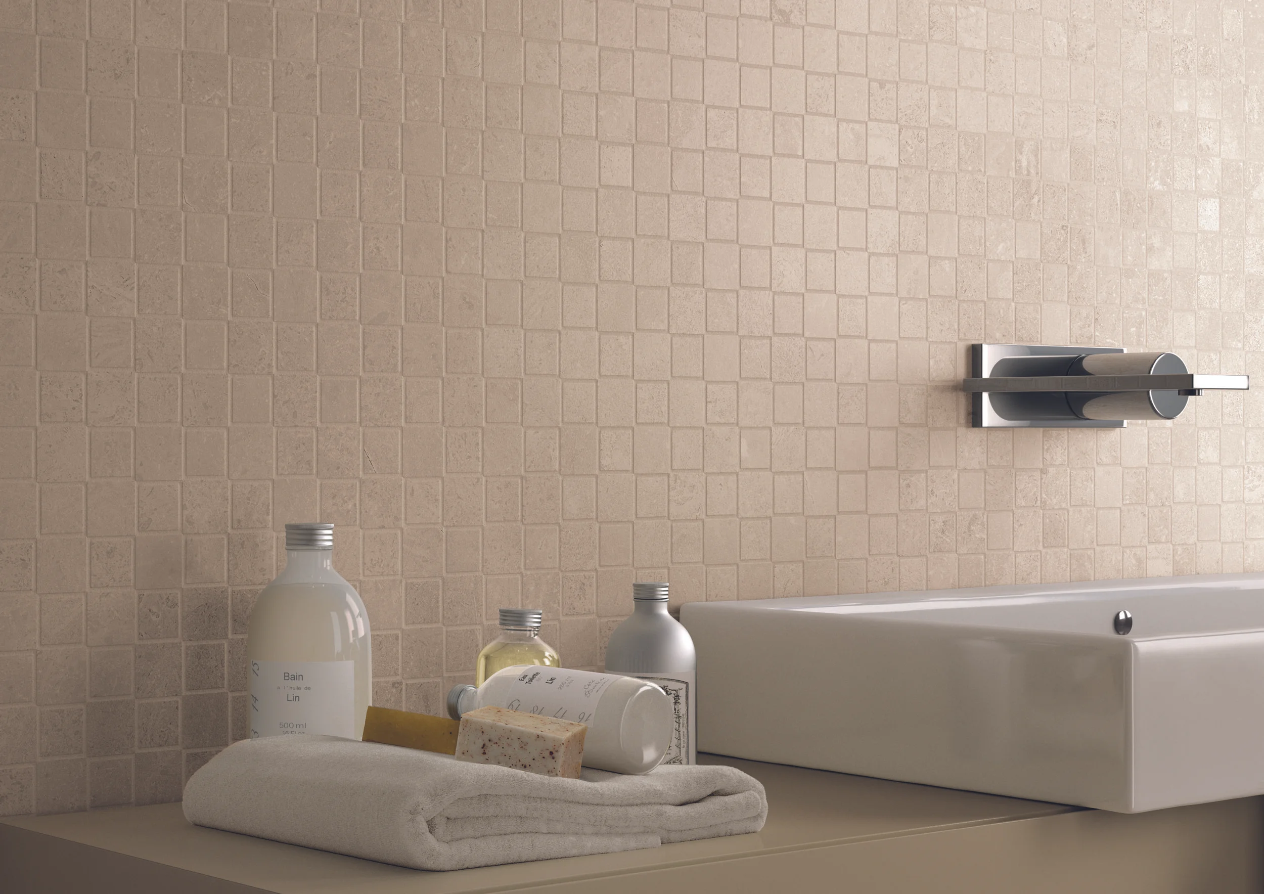 MIlestone Sand Nat Mosaico Tip Tap Part Pav Bagno Orizzontale.jpg