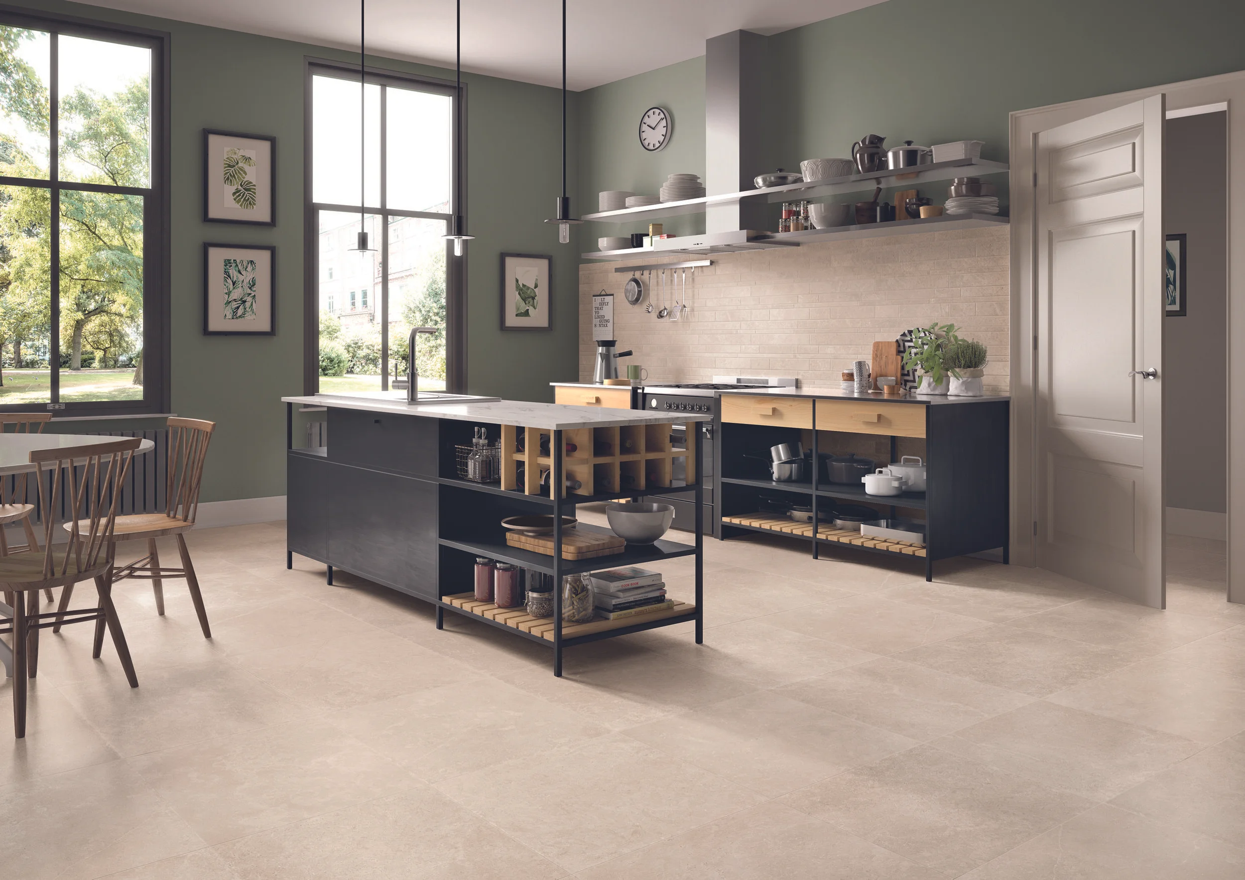 Milestone White Nat. 60x60-Listelli Sfalsati  Amb. Cucina.jpg