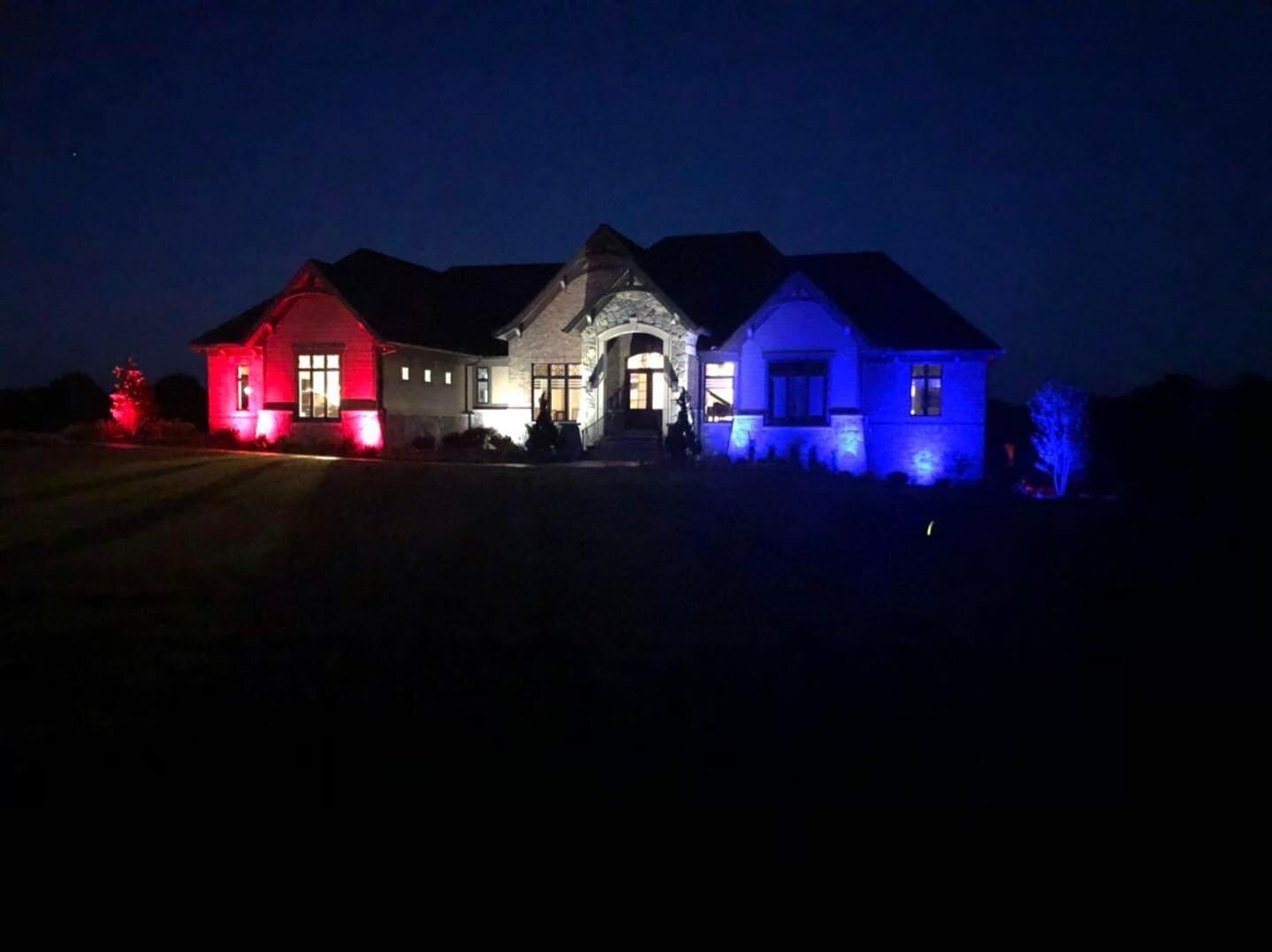 Patriotic lights for this customer. We can do this or any color combo for you! Give us a call today, 859.534.5296
#aaicincy