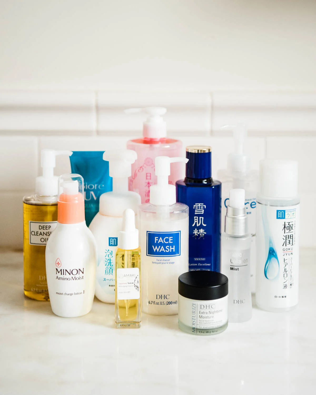 face routine products