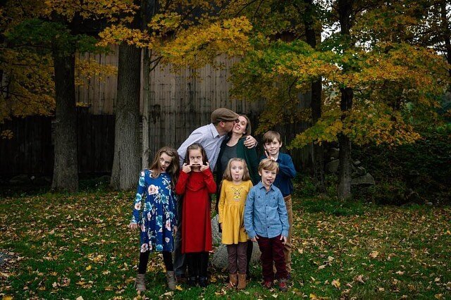 The Morrill family (the first one with funny faces is my fave!😂) 🧡❤️🤎 #newhampshirelife #newhampshirephotographer #familyphotography #fallminisessions #fallfoliage #uppervalleyvtnh #enfieldnh