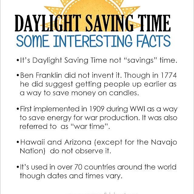 Tomorrow you&rsquo;ll have to figure out how to change the clock in your car and on your microwave again! 😎☀️⏰ #DaylightSaving