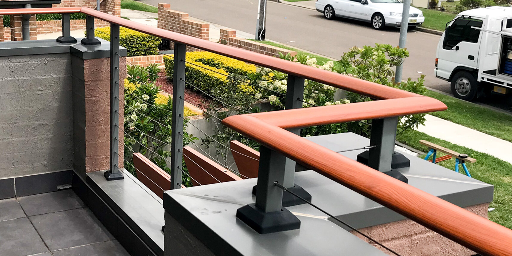 balustrade Knotwood aluminium frame Sydney