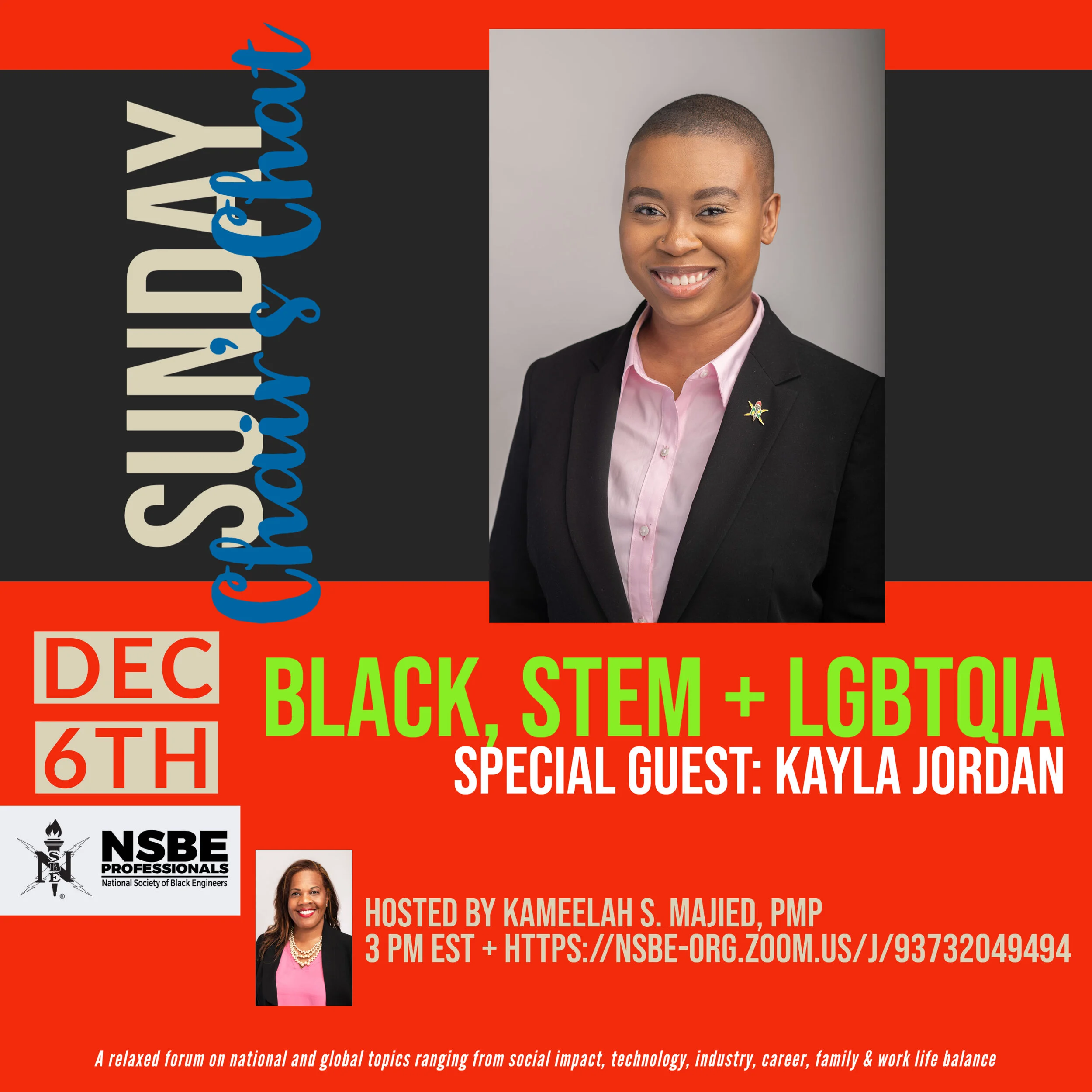 Sunday Chair's Chat: Black, STEM + LGBTQIA