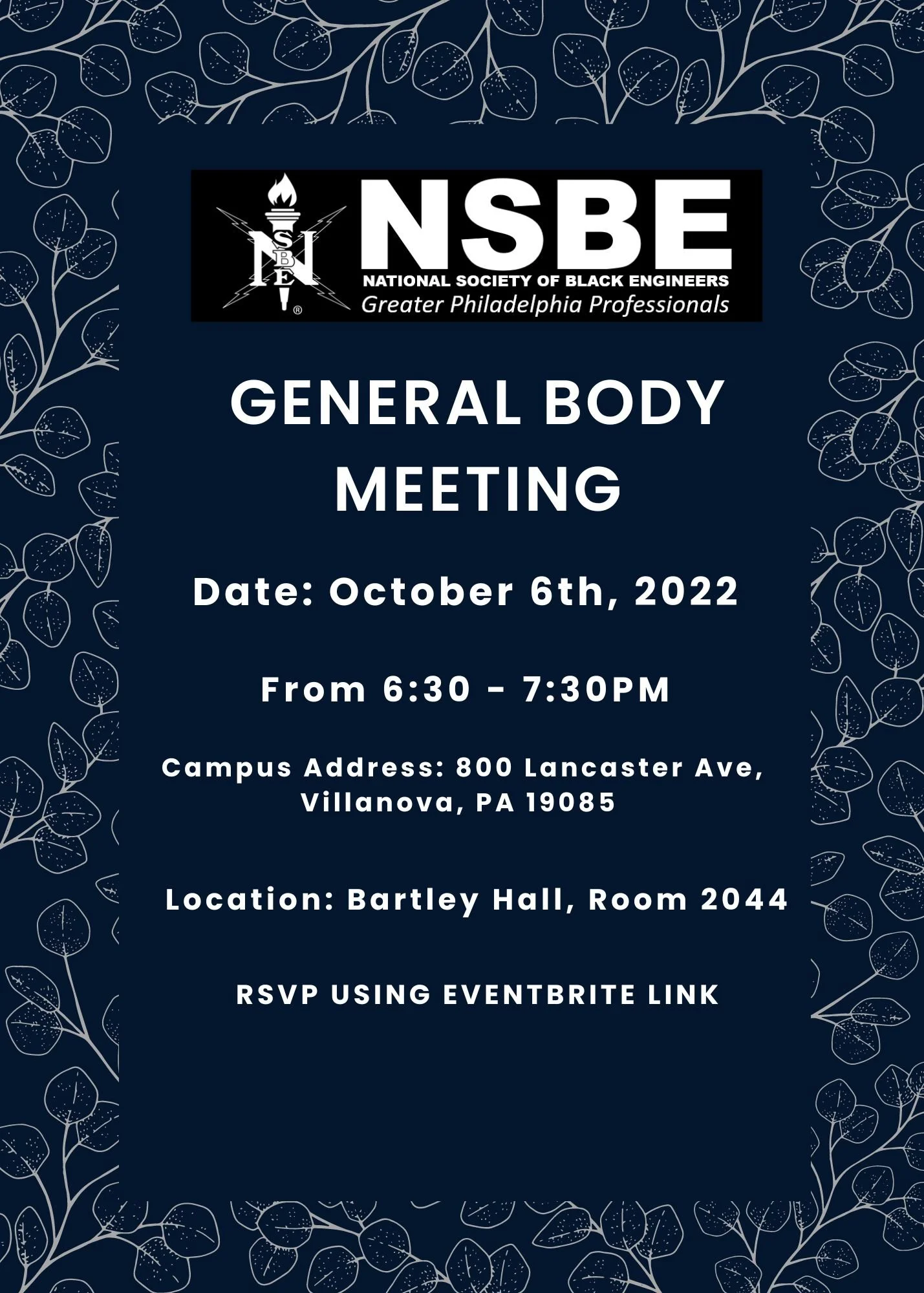 October General Body Meeting