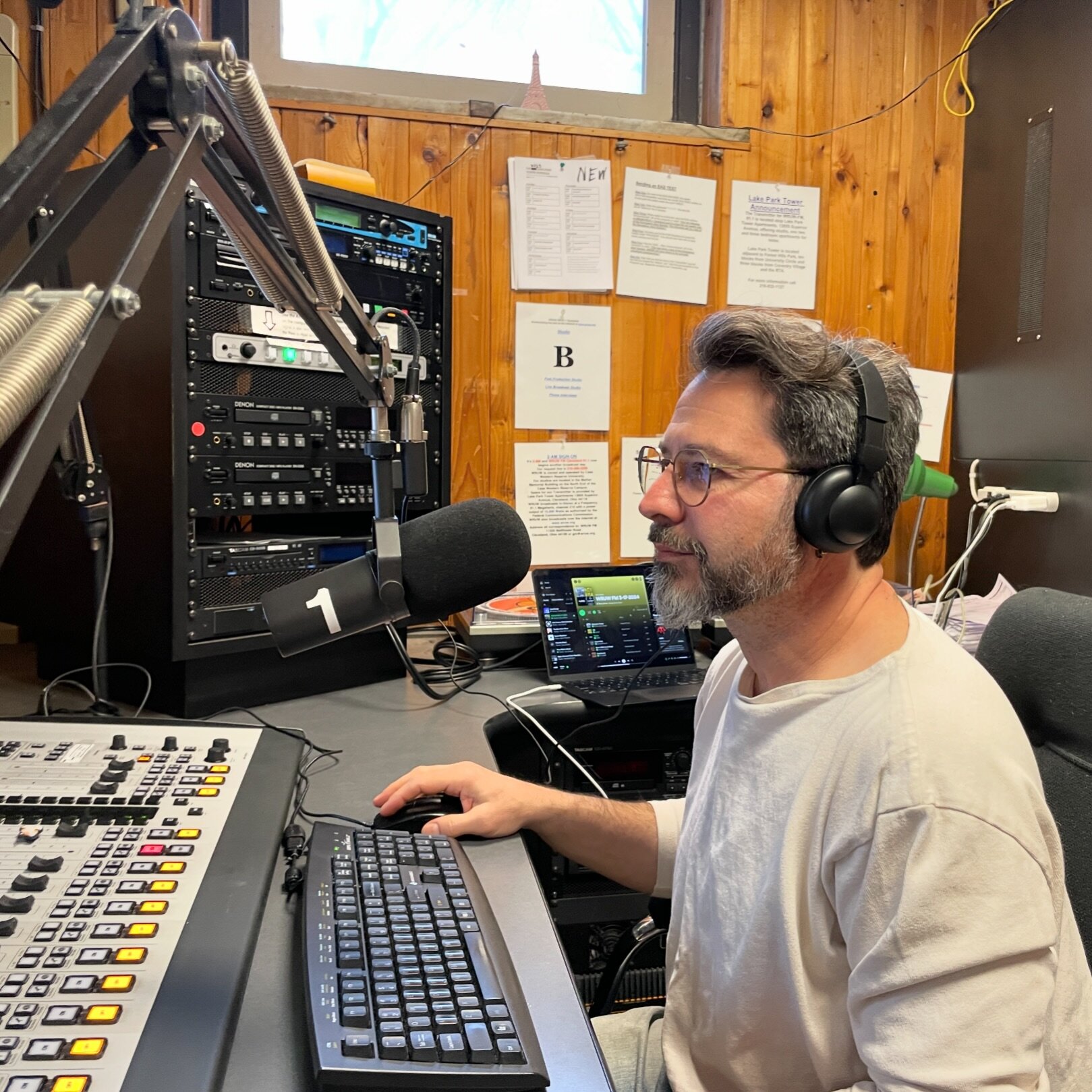 There&rsquo;s something incredibly satisfying, almost therapeutic, in the act of playing music for other people. Apprenticing at @wruwfm, look out for that dub show on air soon! #collegeradio #radiodj