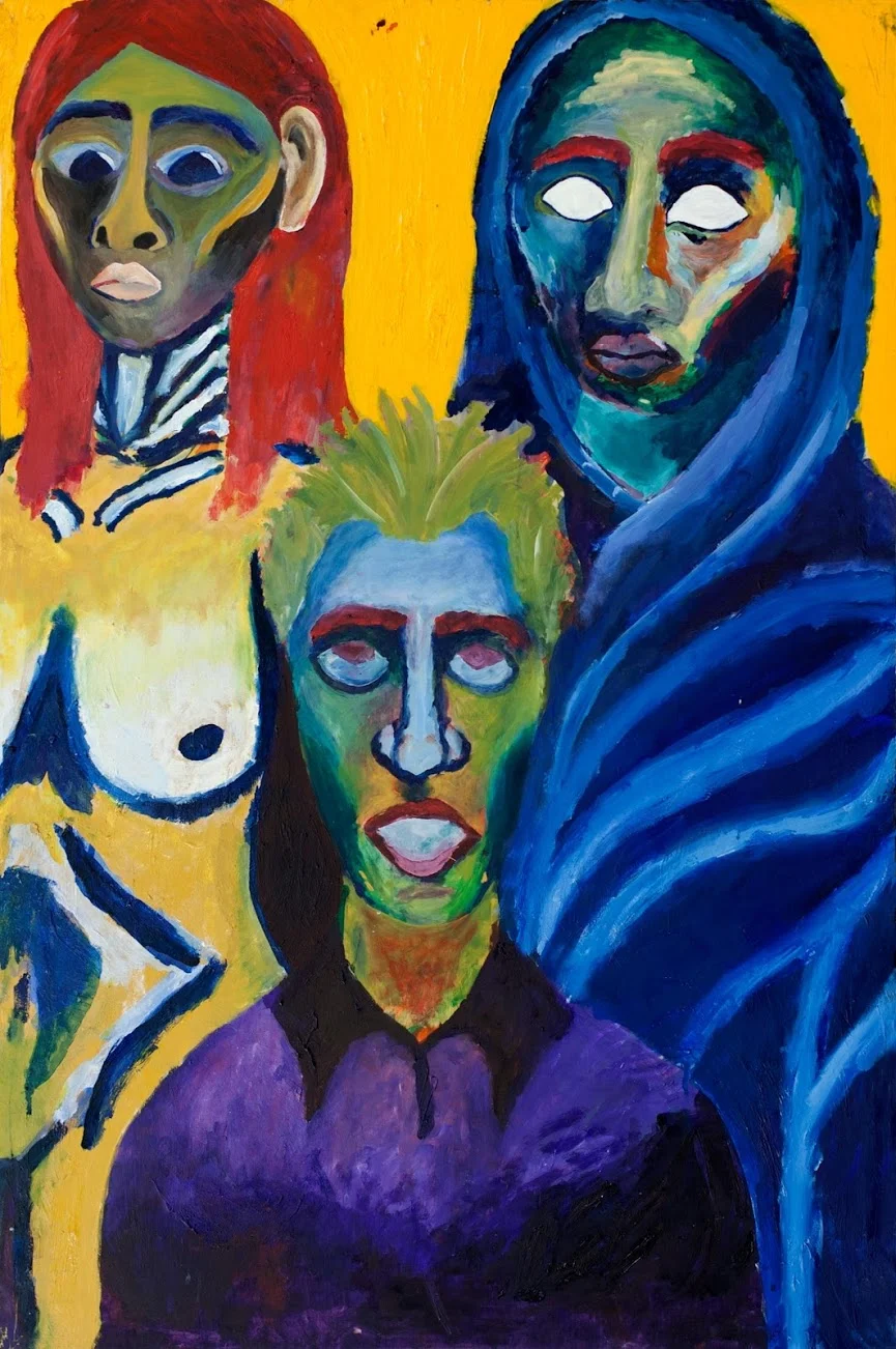 3 FIGURES 60" x 24" oil on wood panel $400