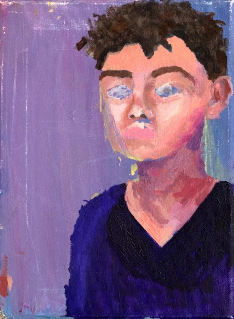 SELF-PORTRAIT 12" x 8" oil on canvas