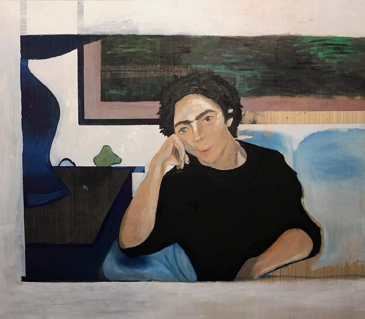 DANIEL UNIBROW NO MORE 5' x 30" oil on wood