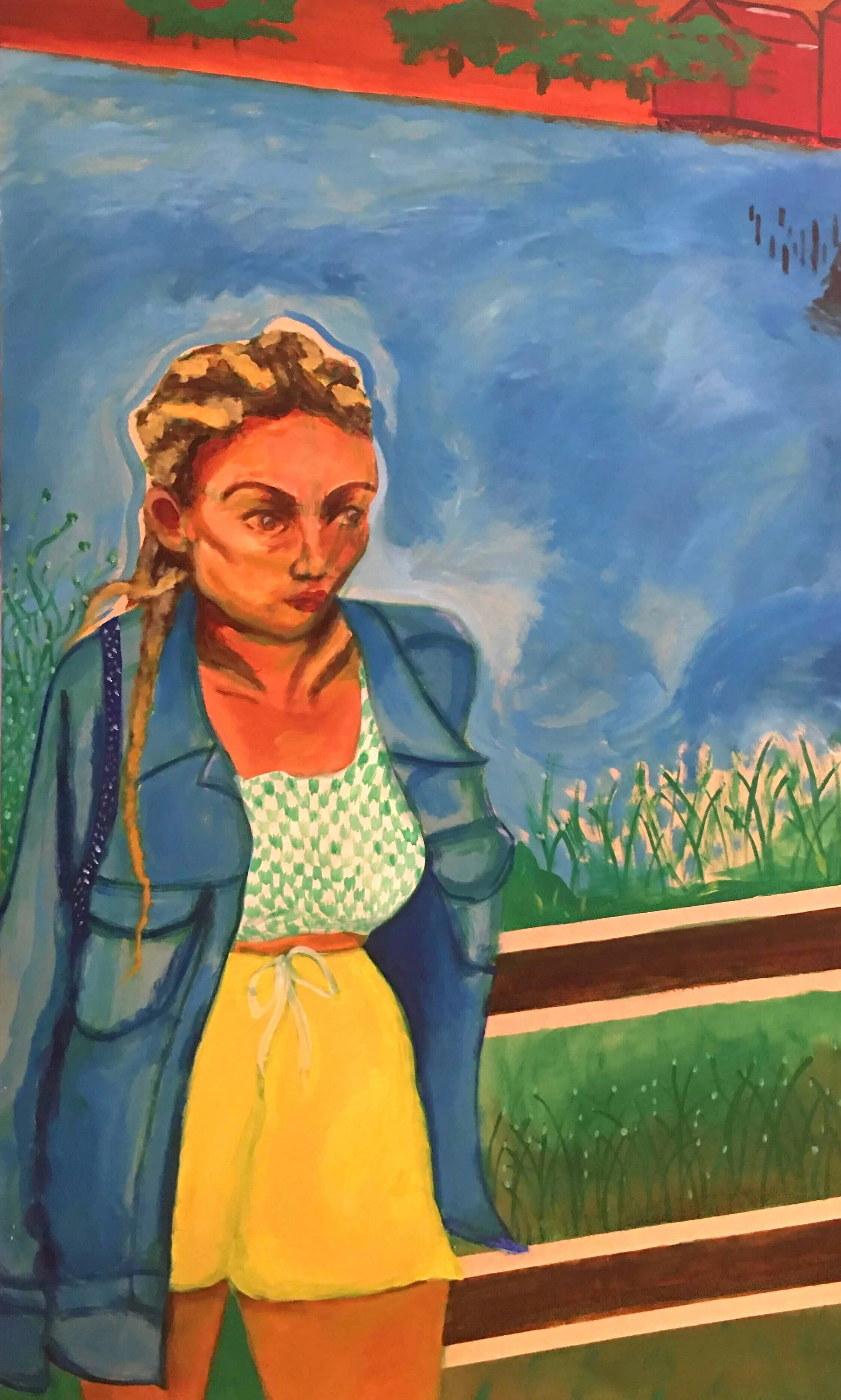 CHARLOTTE 50" x 28" acrylic on wooden panel $400