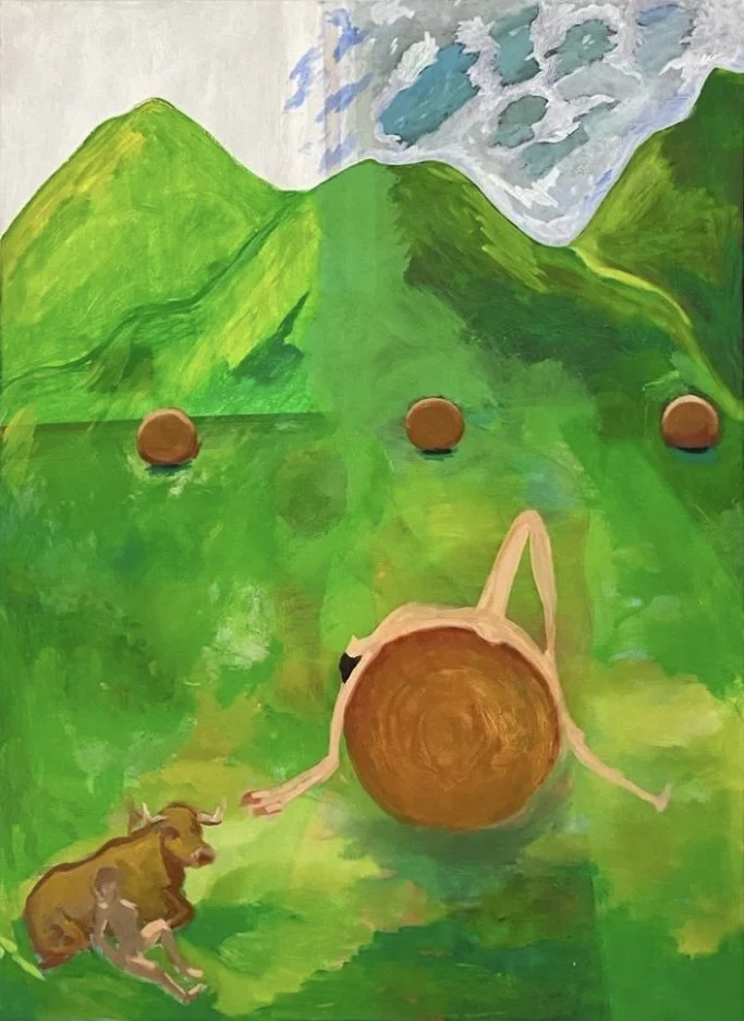 54" x 30 " oil and acrylic on wood $500
