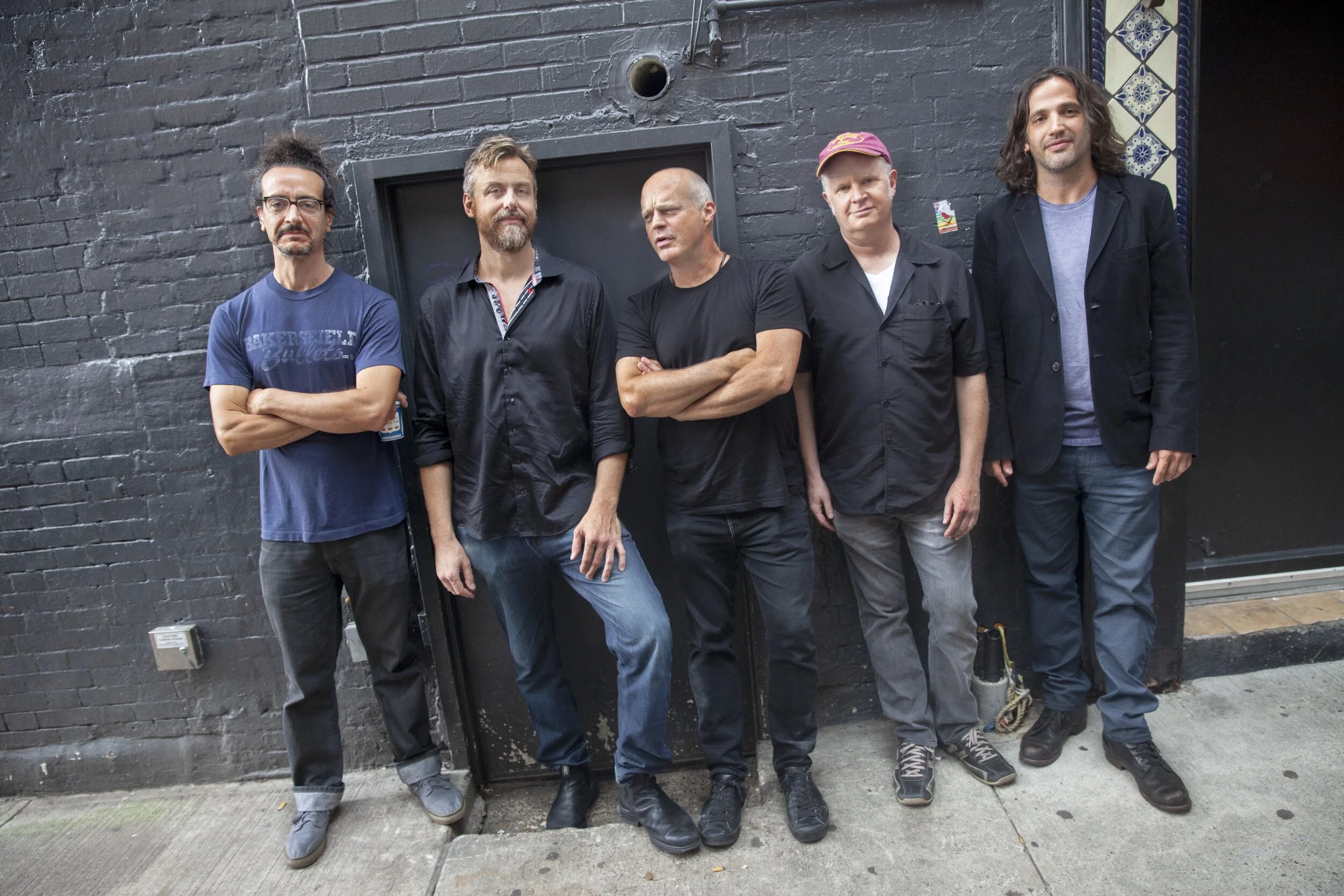 Superette with John Medeski, September, 2018, NYC (L-R: Dan Rieser, Chris Lightcap, John Medeski, Curtis Hasselbring, Jonathan Goldberger) photo credit: Bill Douthart
